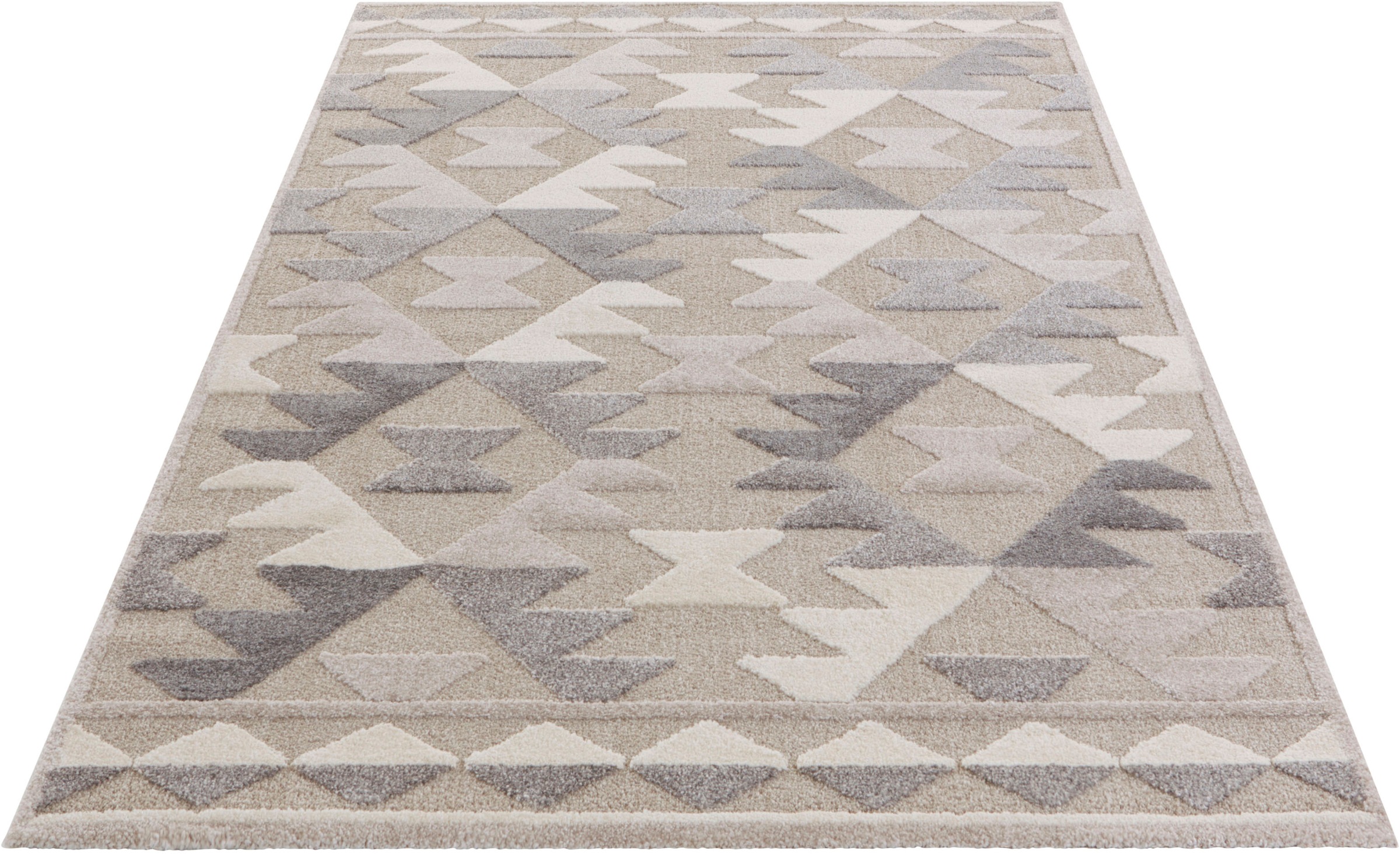 Image of ELLE DECORATION Designteppich »Namago«, rechteckig, 14 mm Höhe, Supersofter Kurzflor, Hoch-Tief-Effekt, robust & pflegeleicht, modernes & geometrisches Design, ideale Teppiche für Wohnzimmer, Schlafzimmer, Esszimmer & Flur bei Ackermann Versand Schweiz