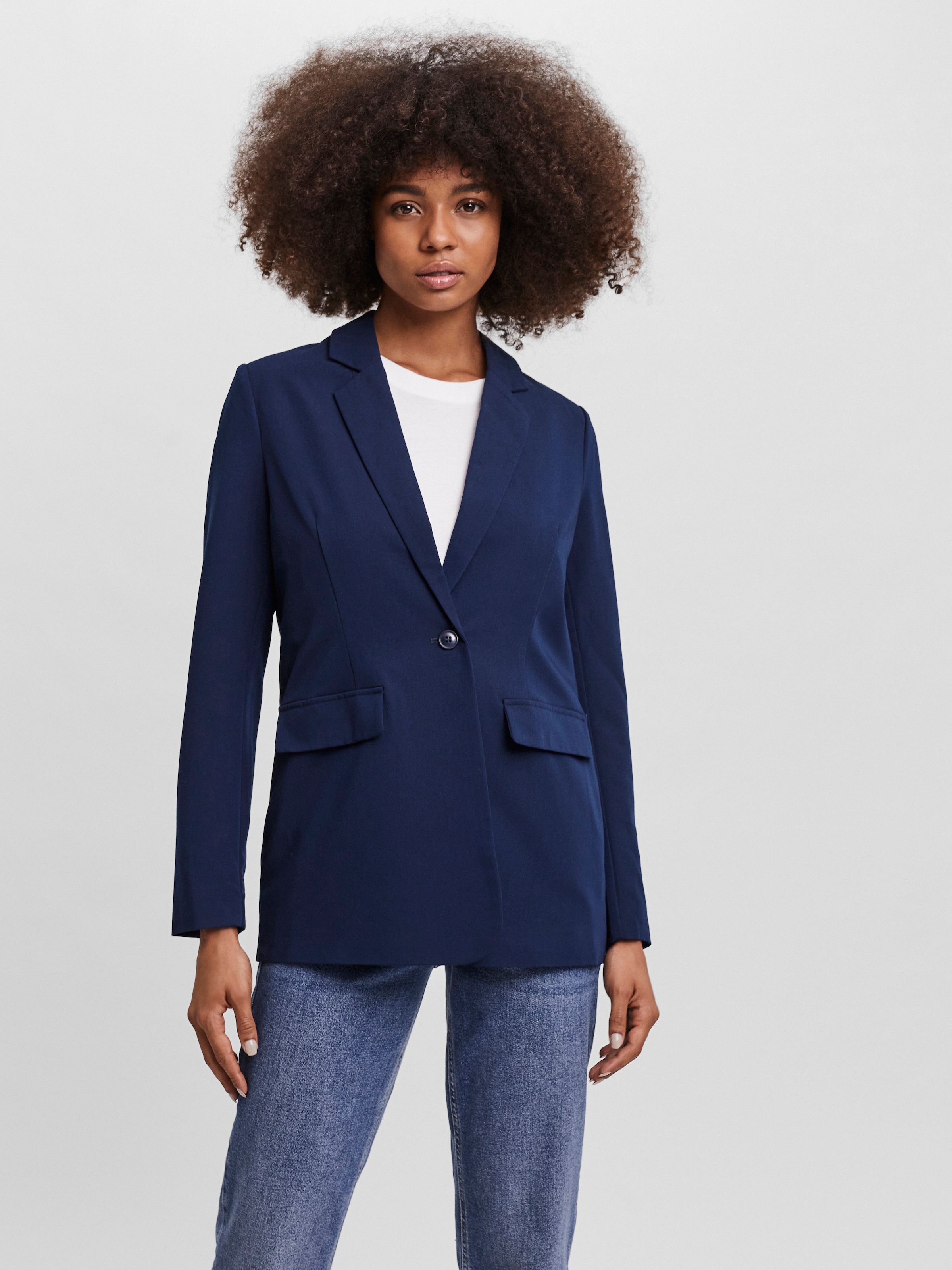 Image of Vero Moda Longblazer "VMZELDA LS LOOSE BLAZER NOOS" lässige Form, 1-Knopf Verschluss