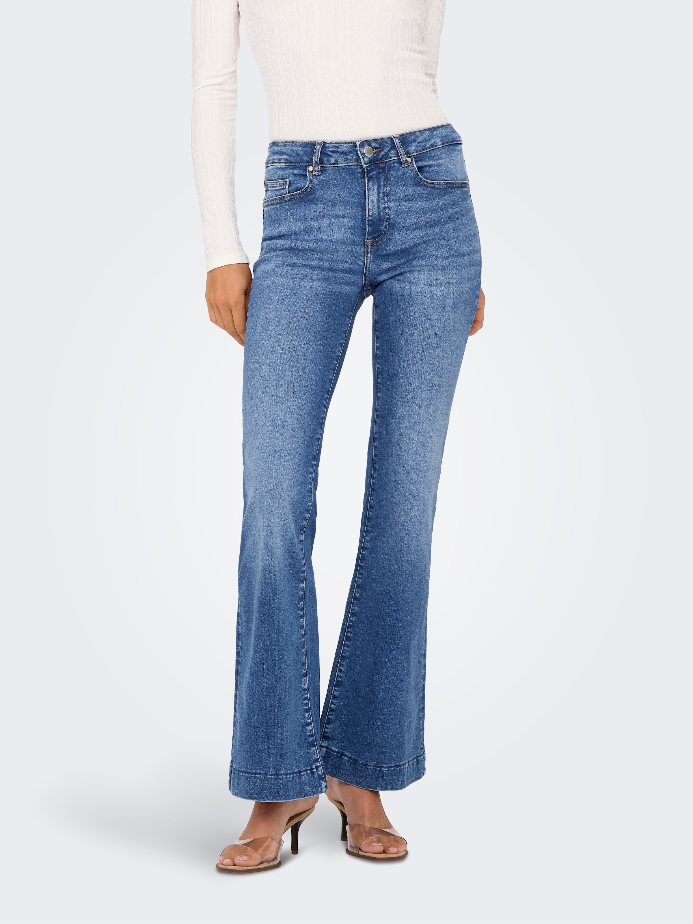 Image of ONLY Bootcut-Jeans "ONLBLUSH MID RETROFLARED DNM DIA550 NOOS"