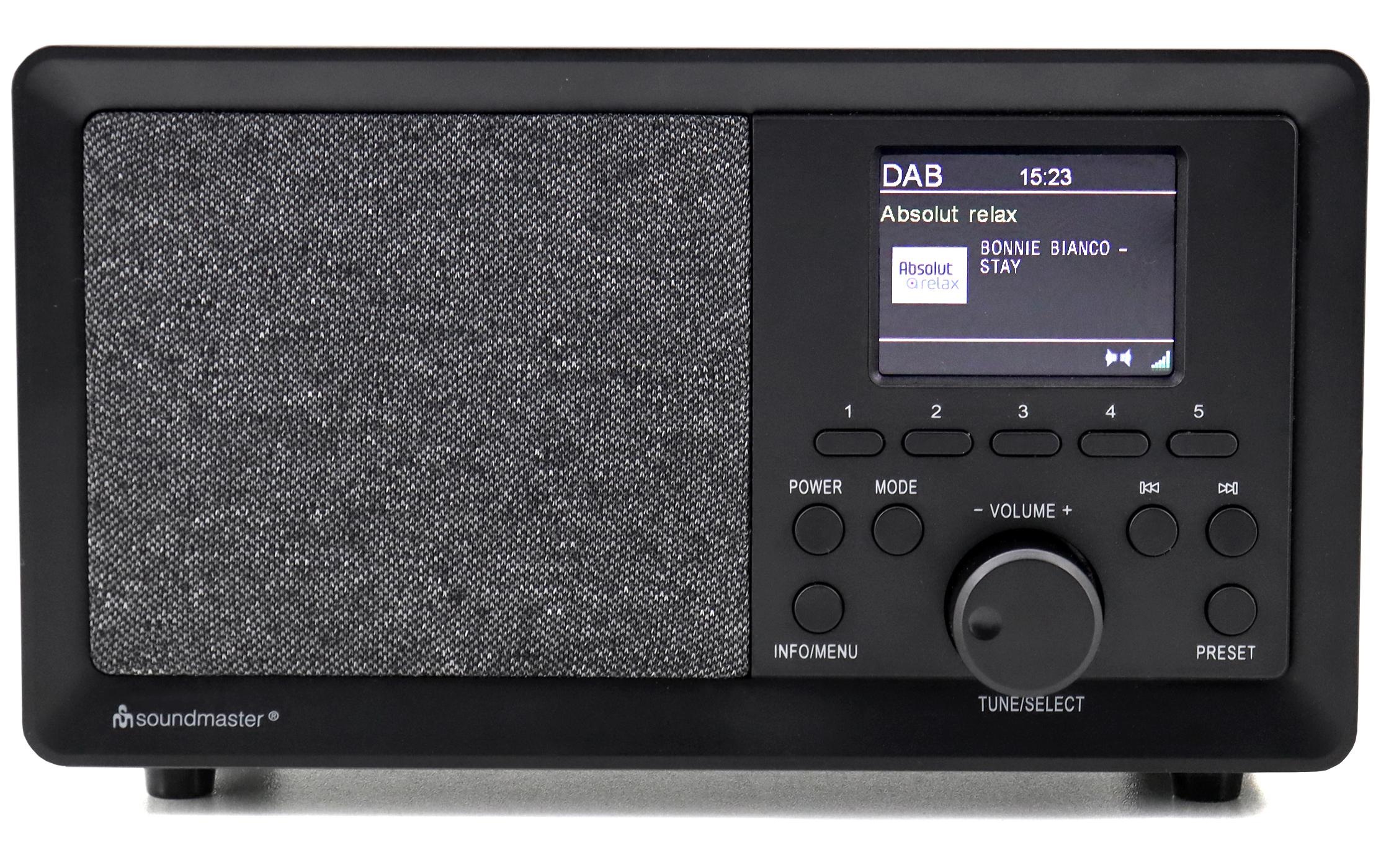 Soundmaster Digitalradio (DAB+) »DAB350SW Schwarz«, (Digitalradio (DAB+)-FM-Tuner)