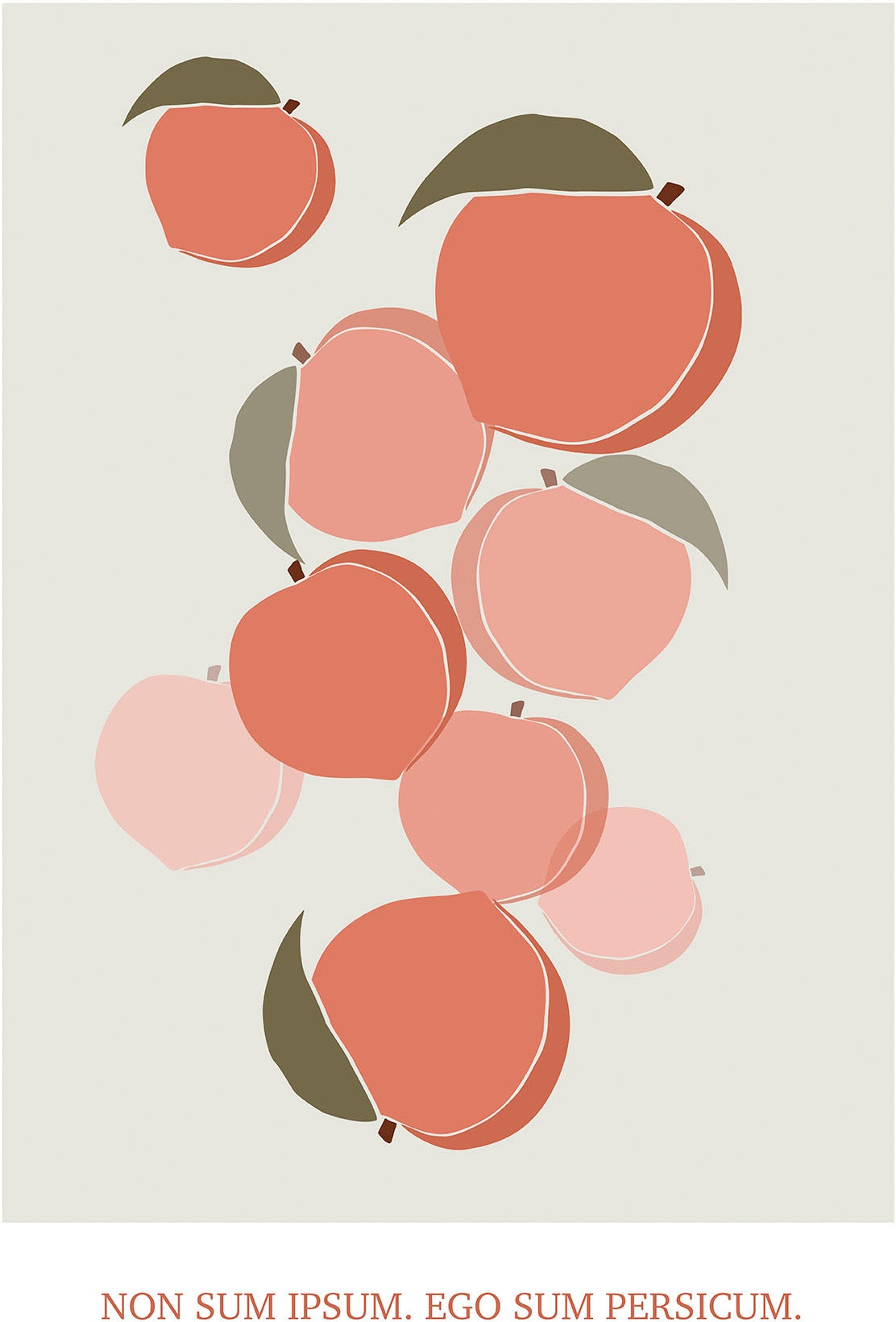 Image of Komar Bild "Cultivated Peaches" Natur 1 Stk. tlg. Wandbild zur Dekoration - ohne Rahmen