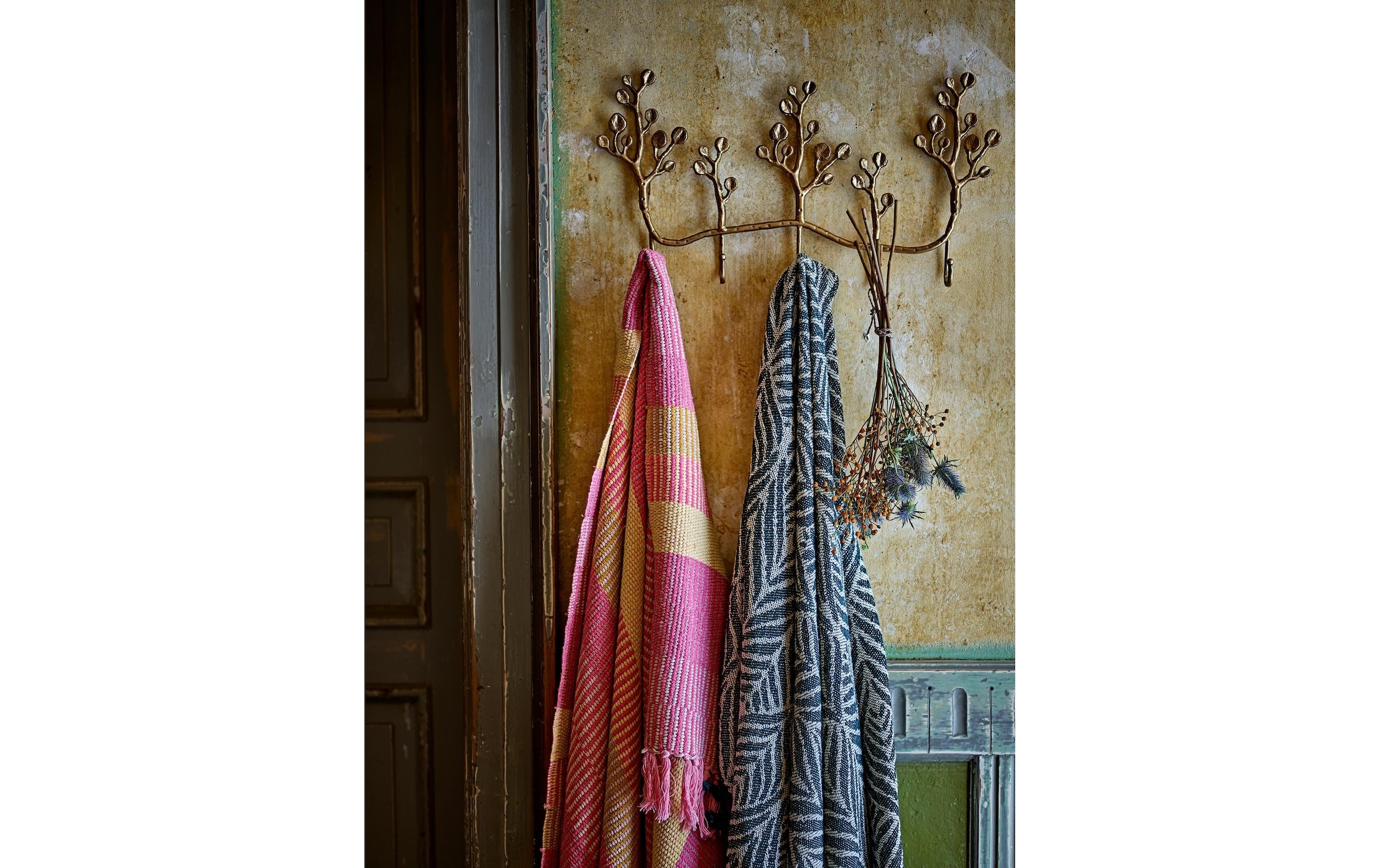 Bloomingville Couverture d'intérieur »Ugento 160 x 130 cm« Wohndecke aus recycelter Baumwolle