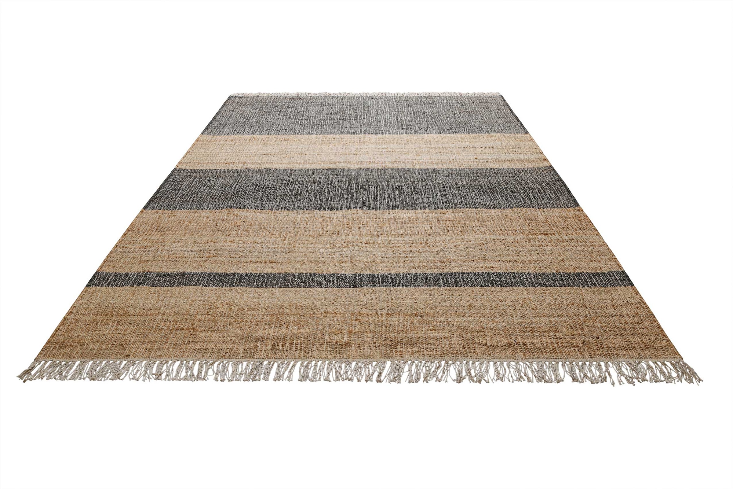 Image of Green Looop Teppich "Vante GL-82308" rechteckig 4 mm Höhe Naturfaser Teppich aus 80% Jute 20% Baumwolle, mit Fransen, Wohnzimmer