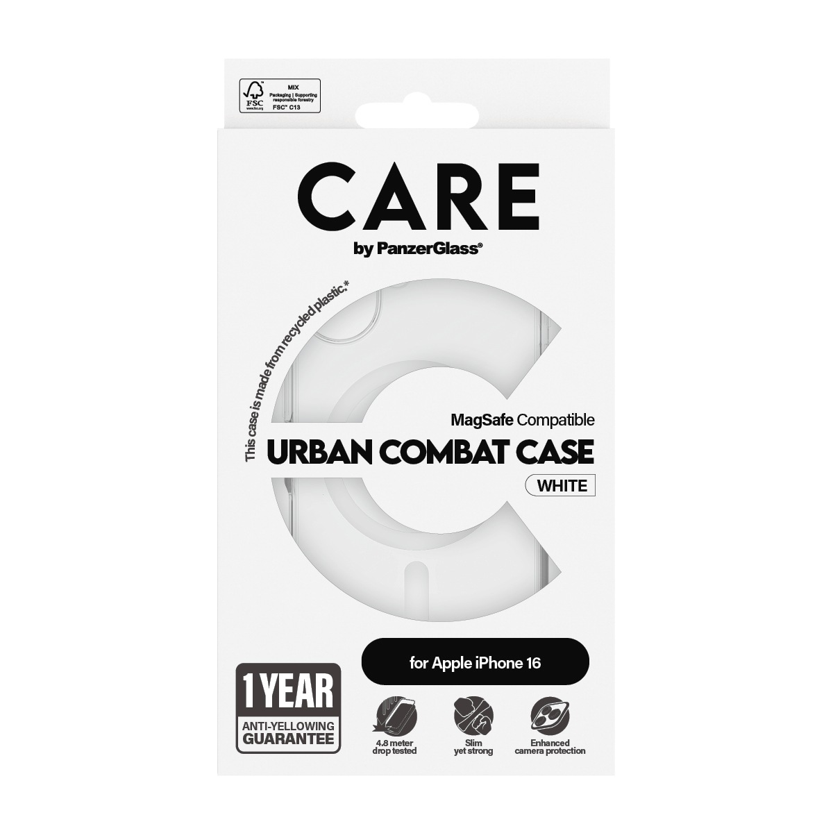 CARE by PanzerGlass Handyhülle »Urban Combat Case mit MagSafe für Apple iPhone 16« Backcover, Schutzhülle, Handyschutzhülle, Case, Schutzcase, stossfest