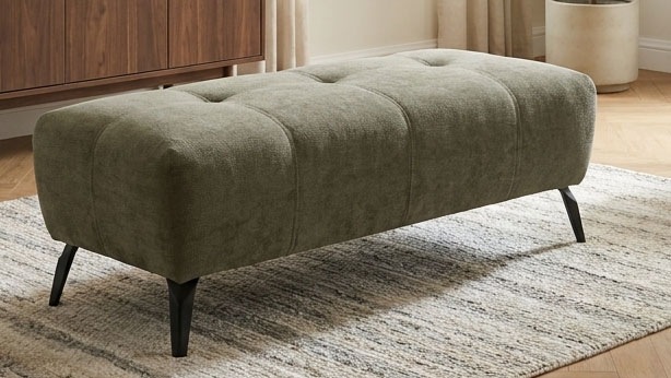Image of GOODproduct Hocker "Viiborg 121 x 63 cm, mit Steppungen, elegant, modern" pflegeleichter Bezug, extra hohe Füsse - passend für Saugroboter