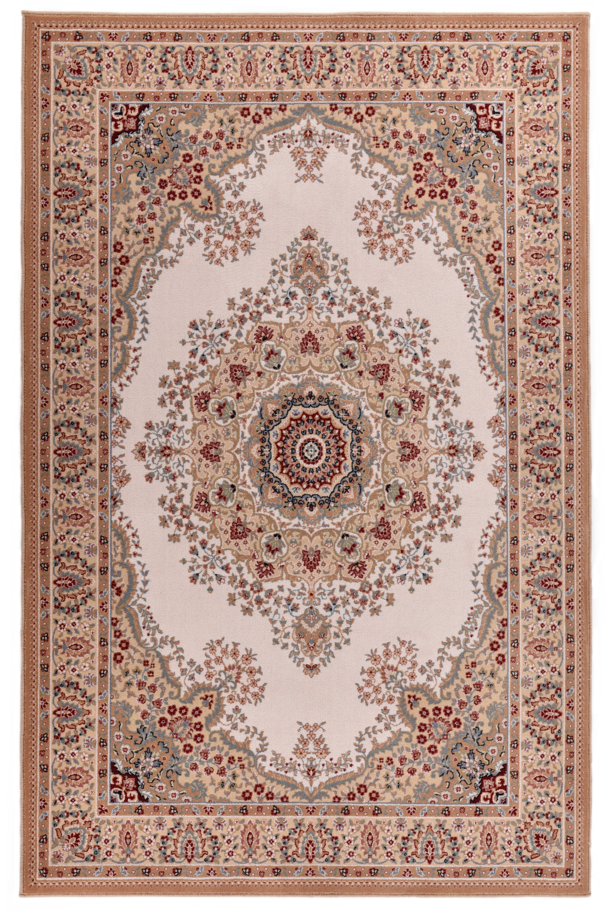 THEKO Wollteppich »Dolna - 809«, rund, 10 mm Höhe, Kurzflor, reine Wolle, Orient-Optik