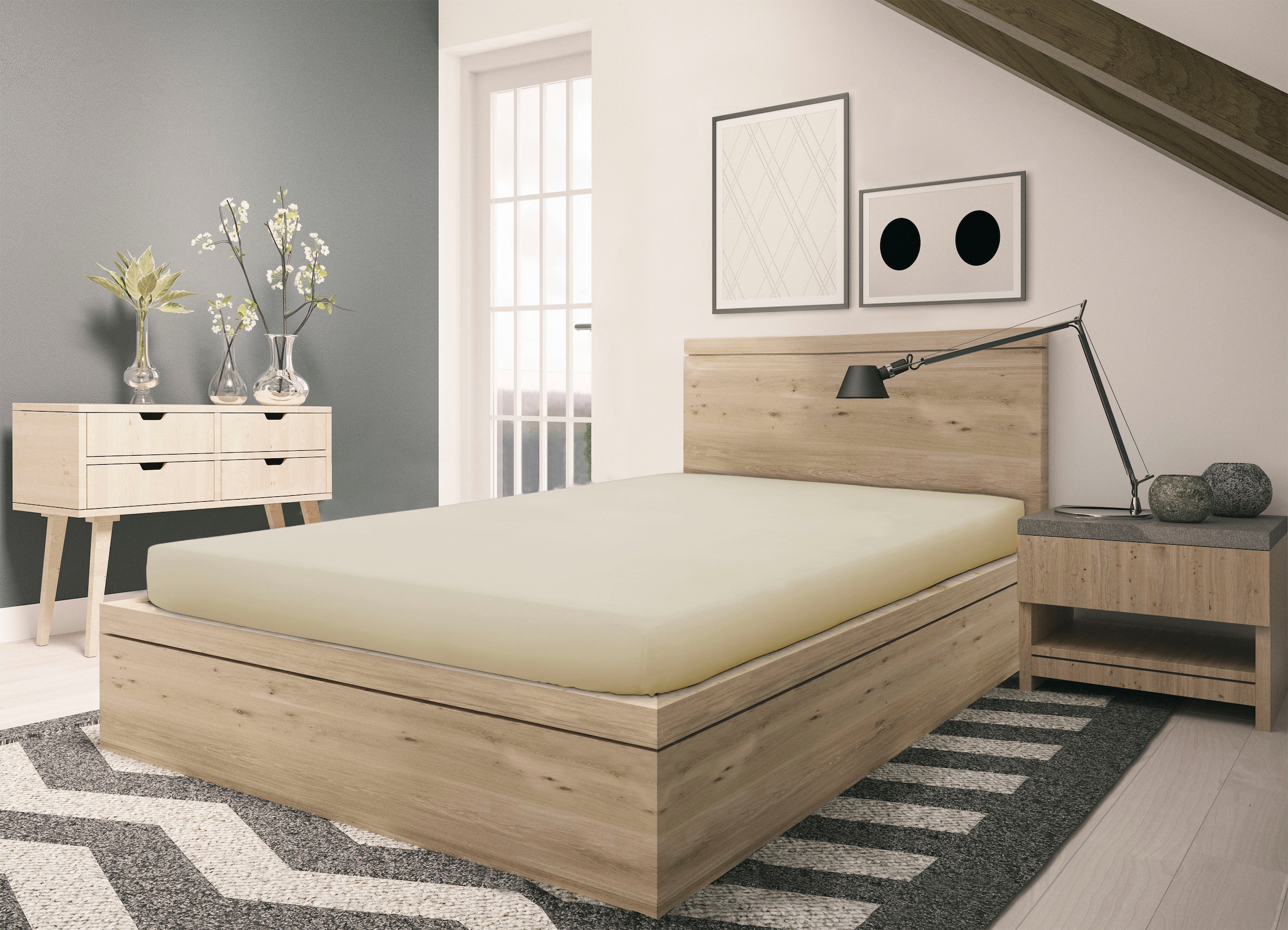 SETEX Spannbettlaken »GOTS Feinbiber Spannbettlaken« aus zertifizierter Bio-Baumwolle