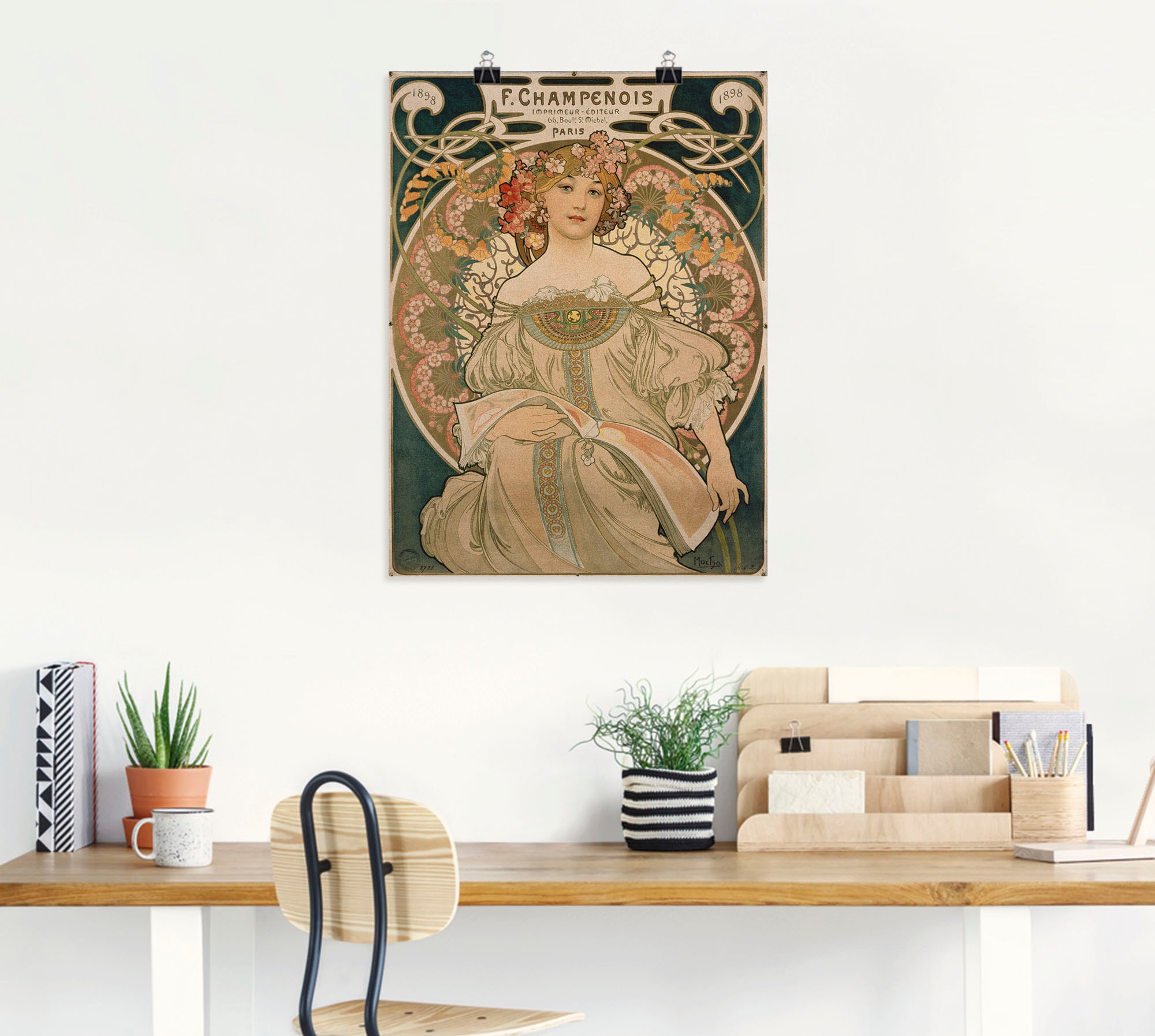 Artland Kunstdruck »Plakat für F. Champenois. 1897«, Ausstellungsplakate, (1 St.), als Alubild, Leinwandbild, Wandaufkleber oder Poster in versch. Grössen