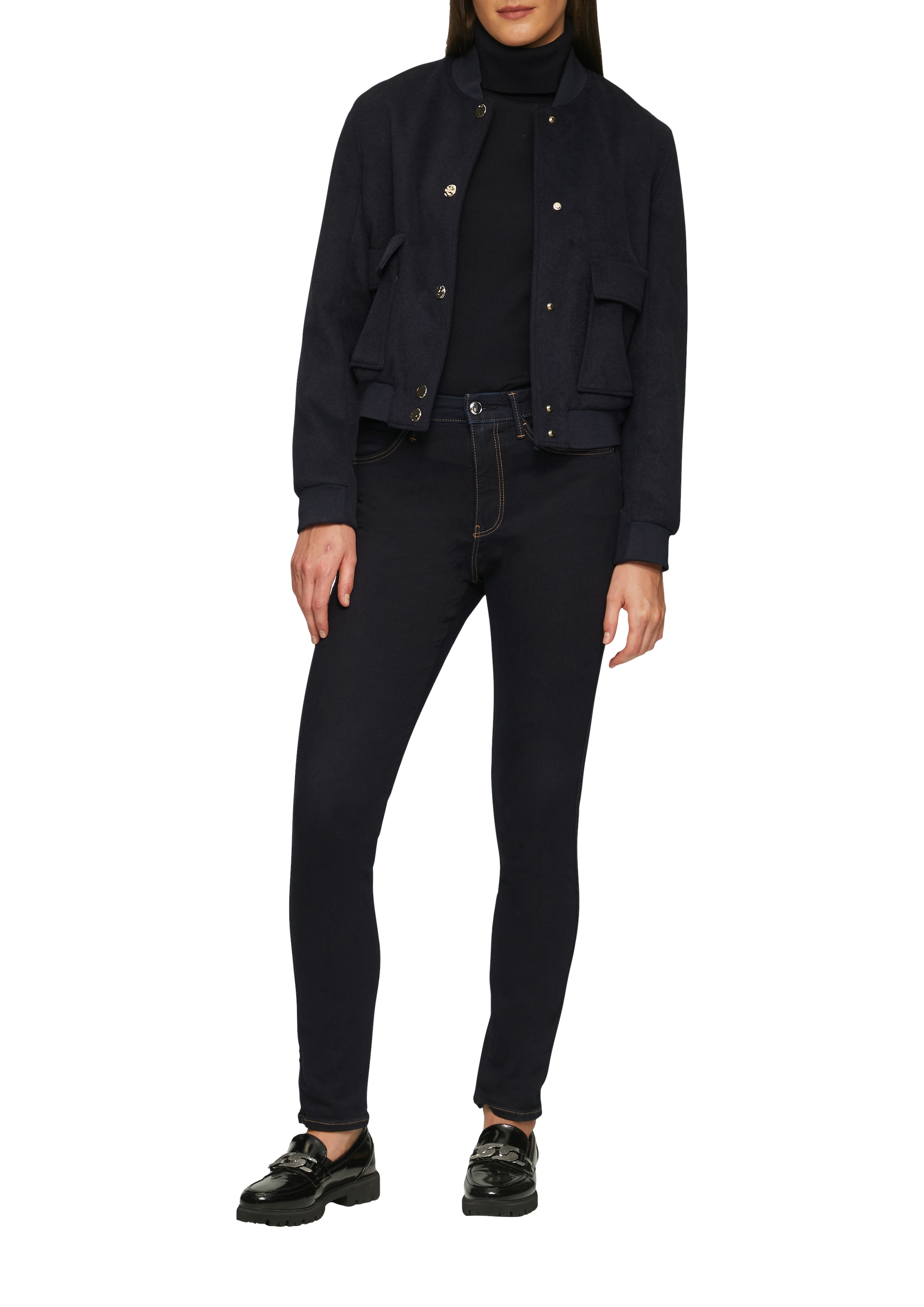 s.Oliver BLACK LABEL Rollkragenpullover, mit Rippbündchen