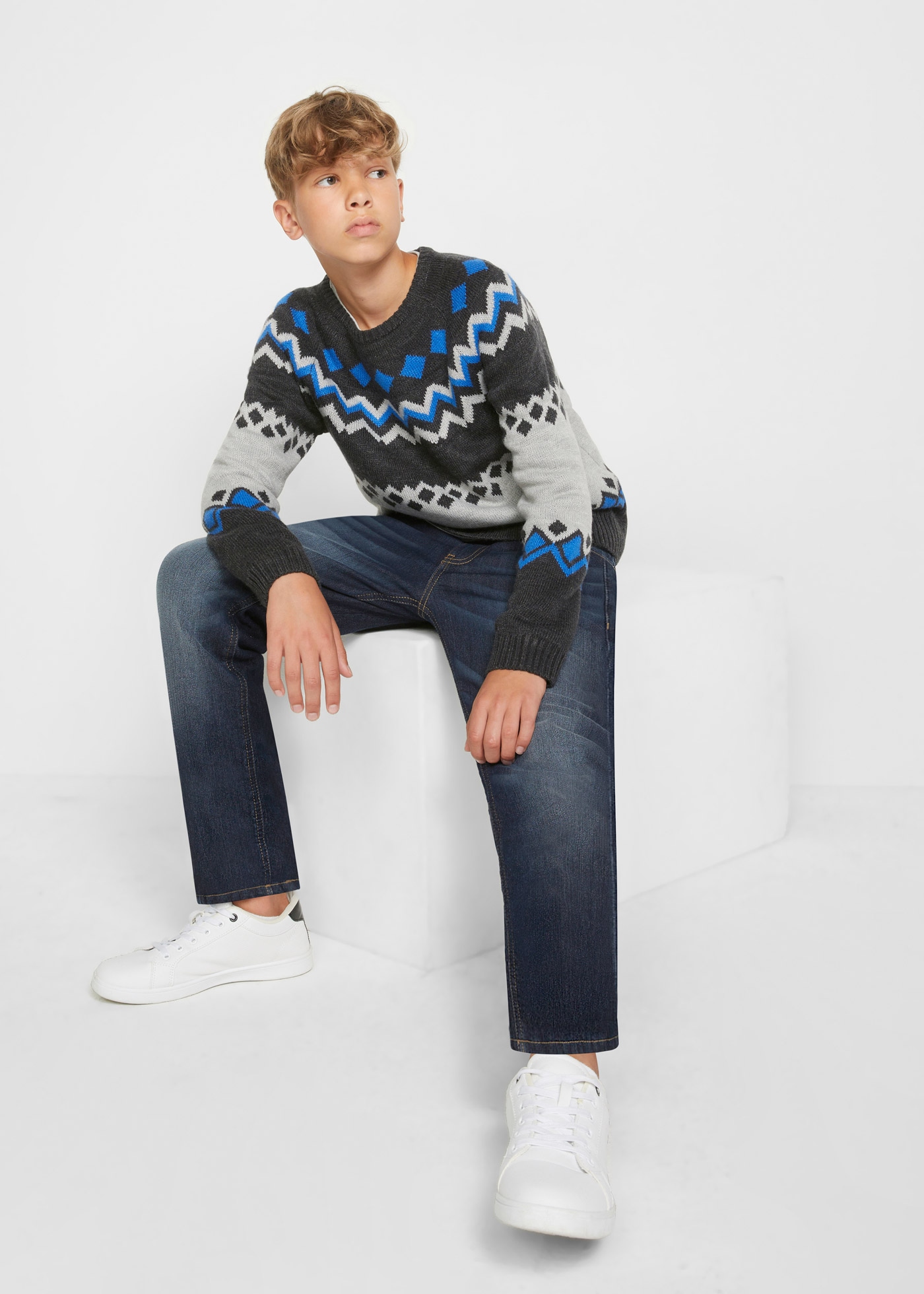 bonprix Slim-fit-Jeans Thermo Slim-Fit-Jeans mit Fleecefutter, Straight