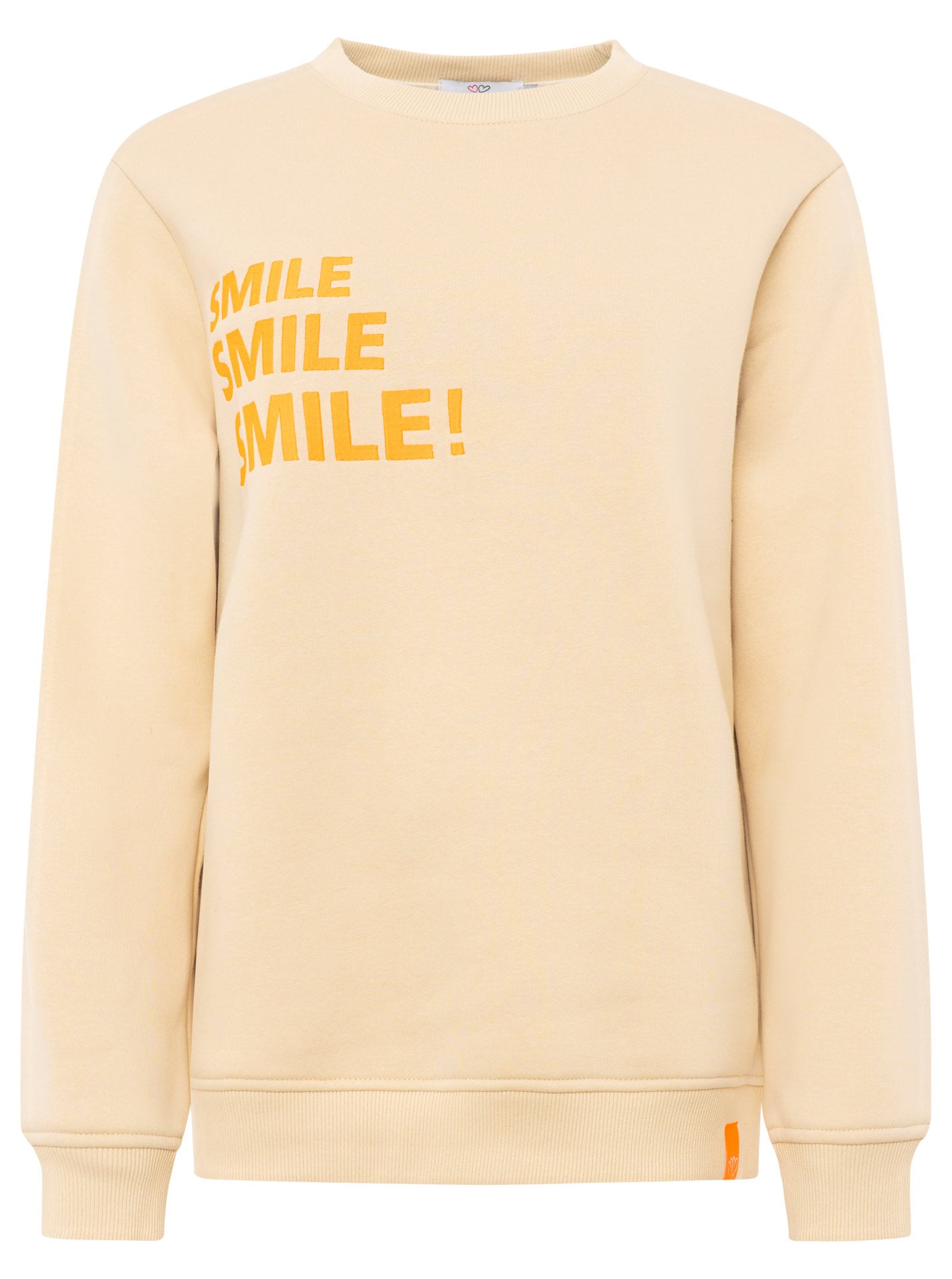 Zwillingsherz Hoodie »"Smile Smile Smile"«, Rundhals, Stickerei in Neon, fröhliche Botschaft
