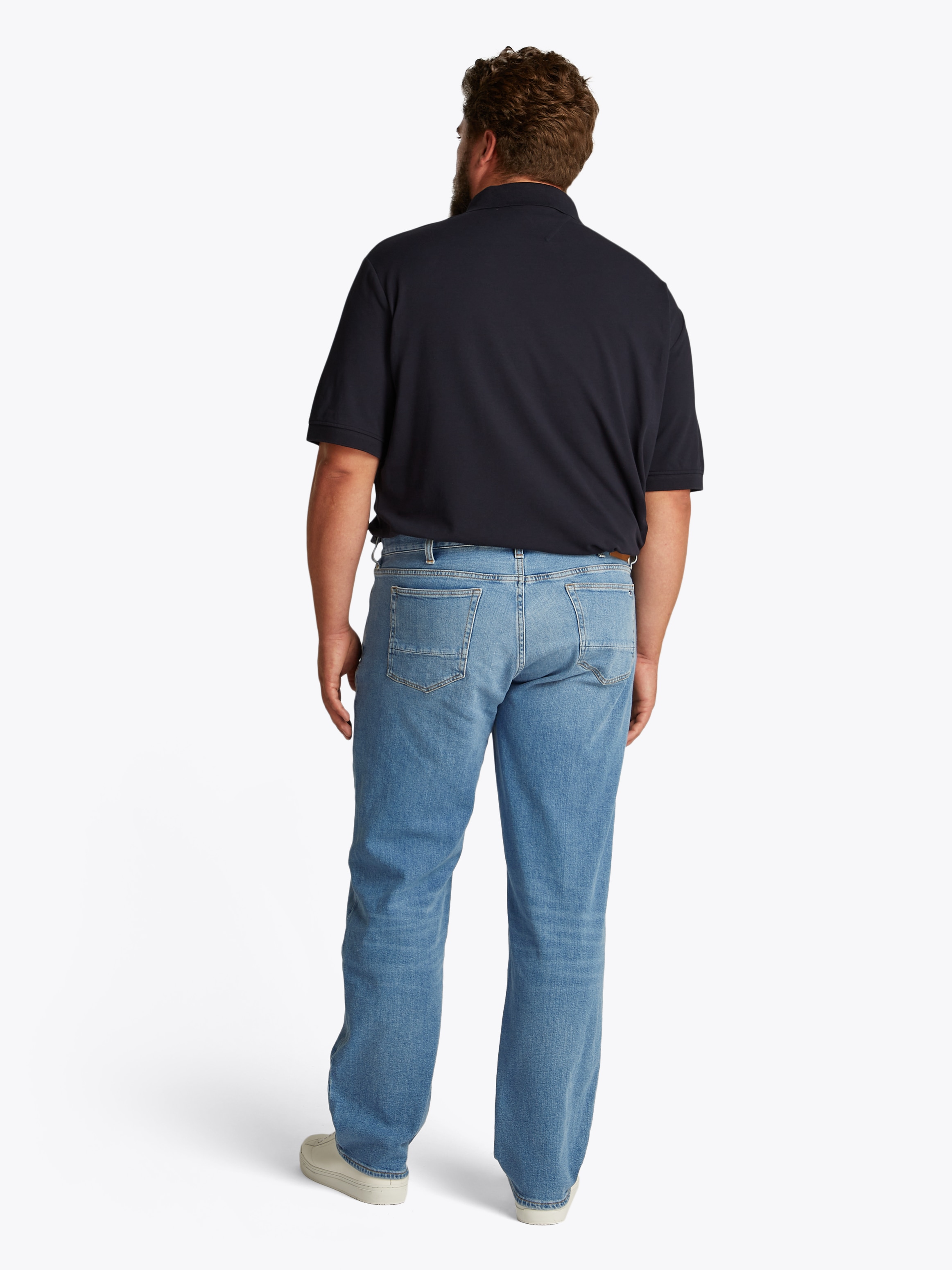 Tommy Hilfiger Big & Tall Straight-Jeans »BT-MADISON STR MESA BLUE-B«, in Grossen Grössen, Logopatch