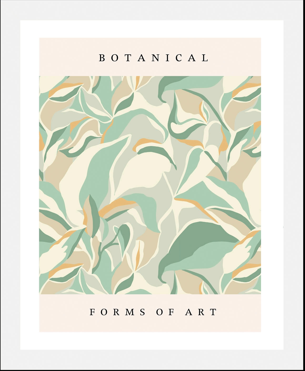 queence Bild »Botanical«, Abstrakt-Kunst-Schriftzug-Pflanzen-Pflanzenbilder-Art, (1 St.), gerahmt