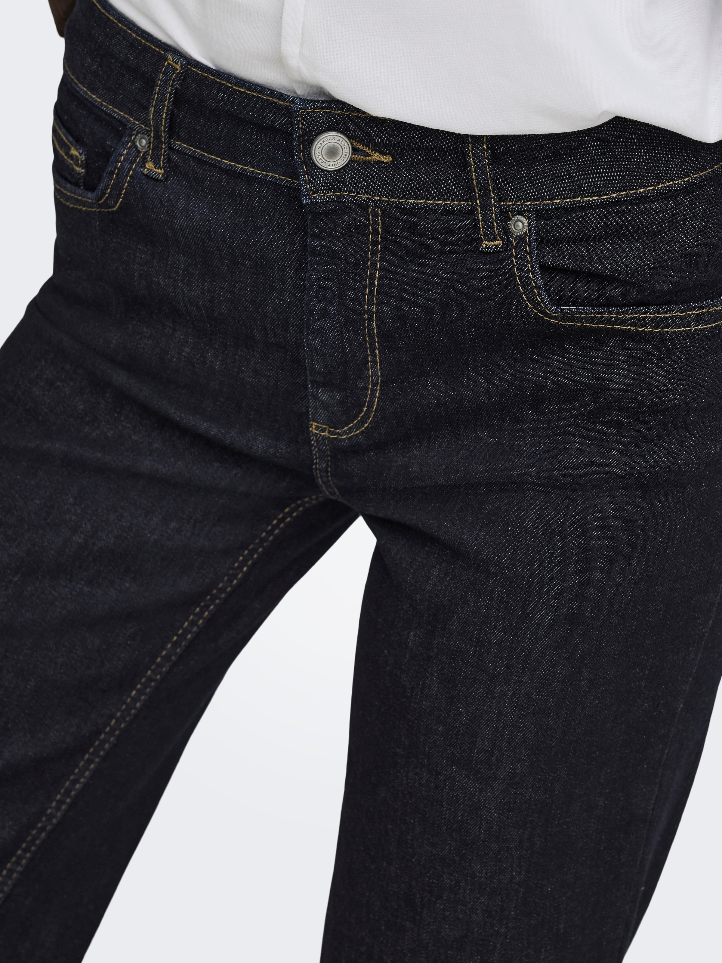 ONLY Jeans droit »ONLBLUSH MID STRAIGHT DNM TAI774 NOOS« mélange de coton