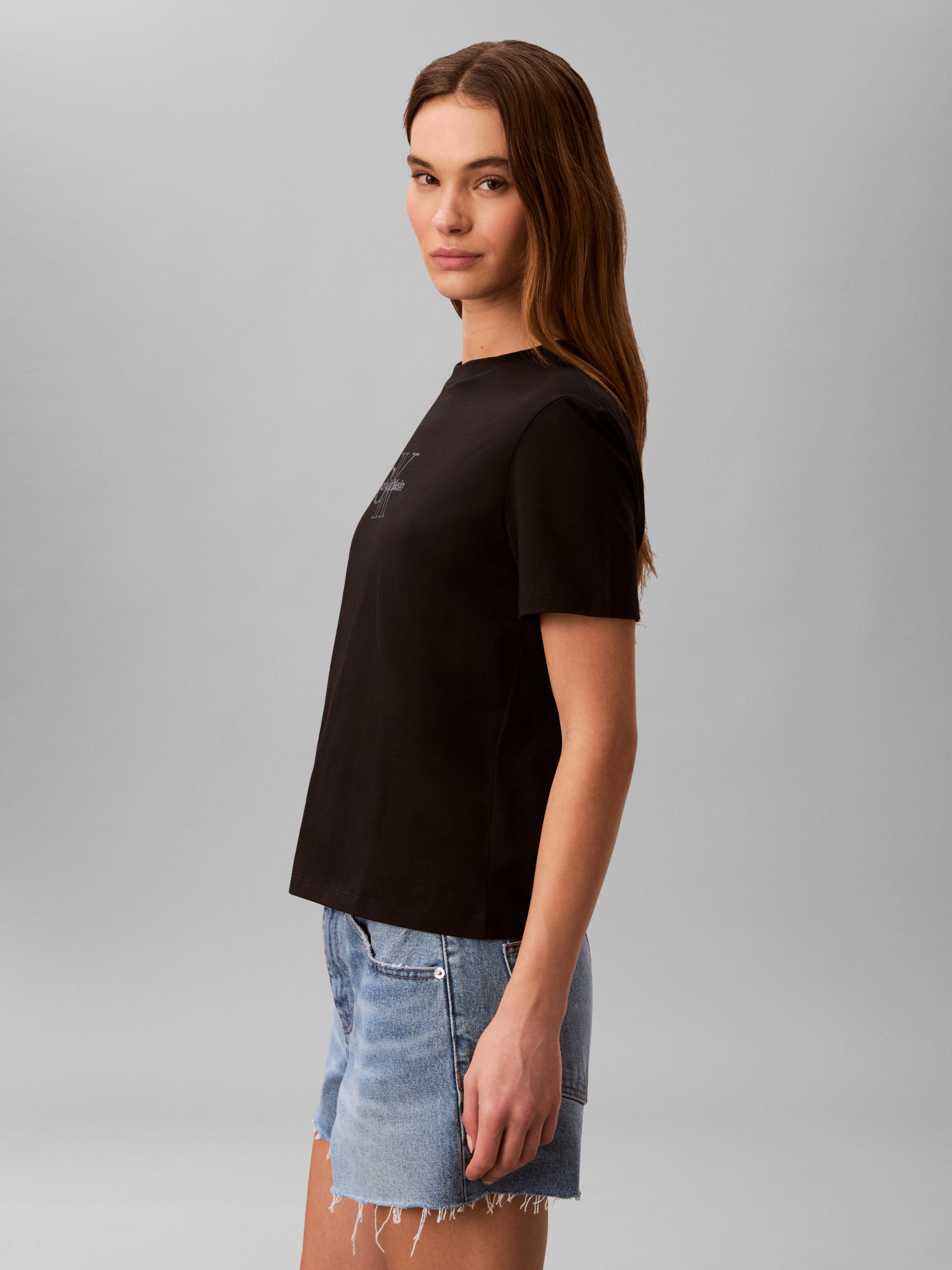 Calvin Klein Jeans T-Shirt »CLASIC MONOLOGO TEE« Regular fit mit Rundhalsausschnitt