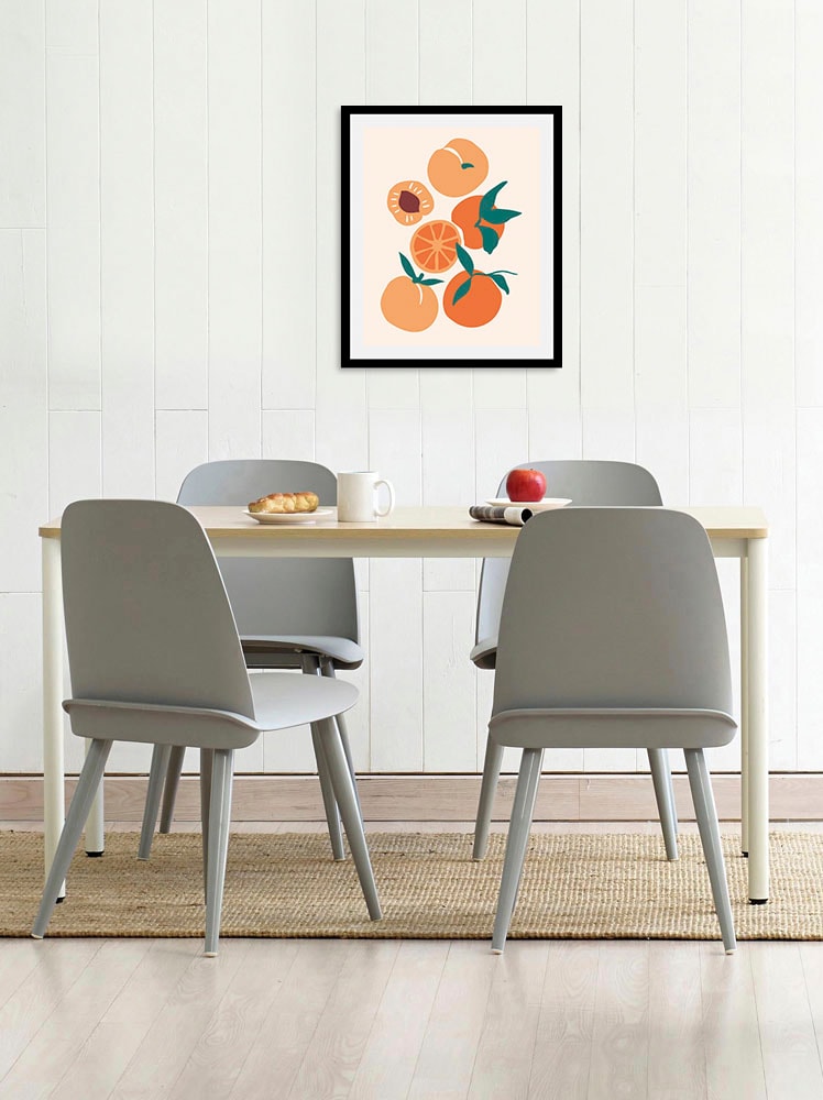 Image of queence Bild "Ely" Essen Kunst Lebensmittel Obst Obst Bilder 1 Stk. tlg. gerahmt