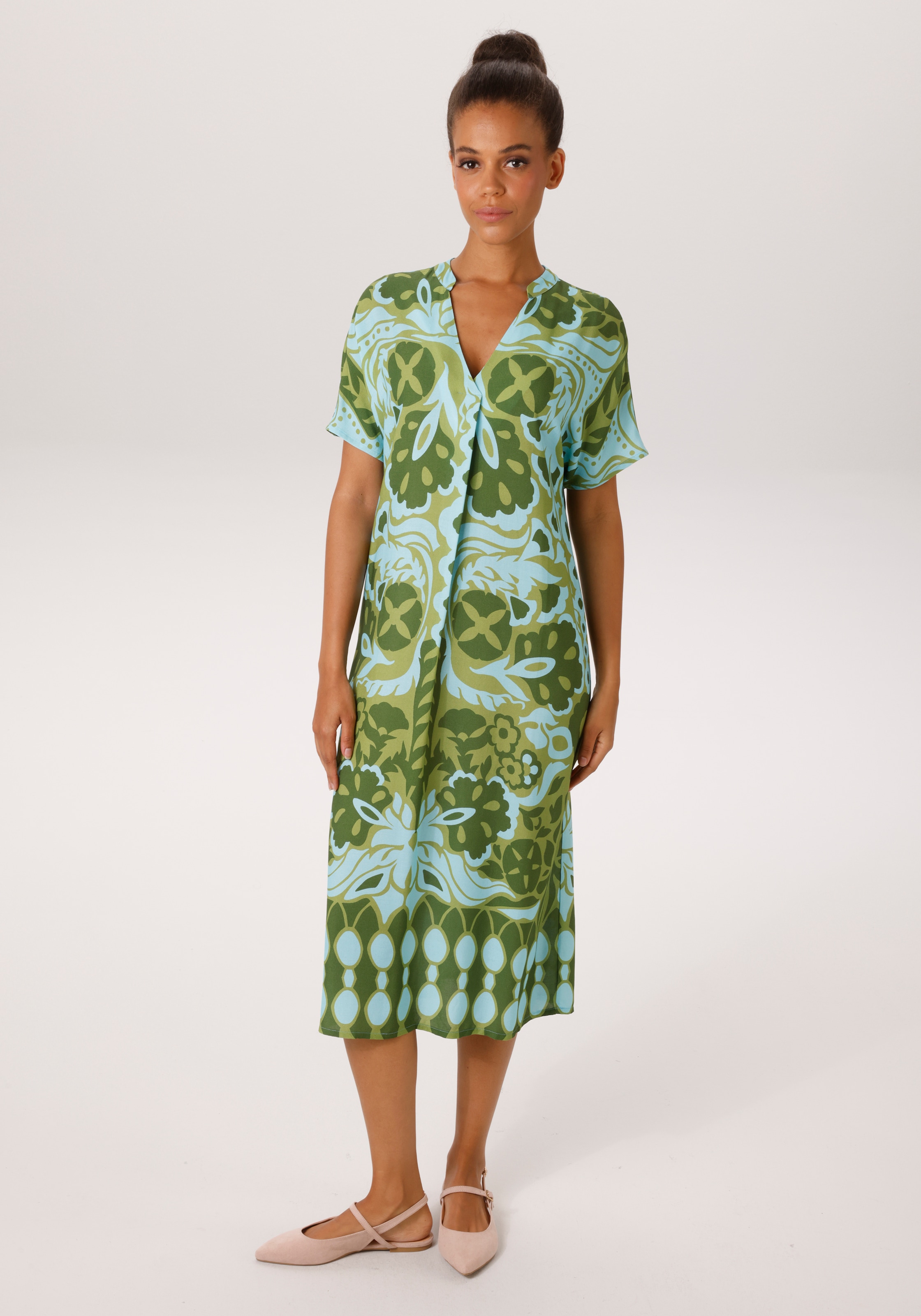 Image of Aniston CASUAL Sommerkleid mit extravagantem, grafischen Druck
