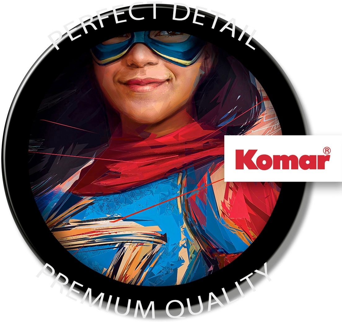 Komar Leinwandbild »Miss Marvel - Grösse 40 x 40 cm«, Disney, (1 St., 40 x 40 cm (Breite x Höhe), Keilrahmenbild mit Echtholzrahmen, Kinderzimmer