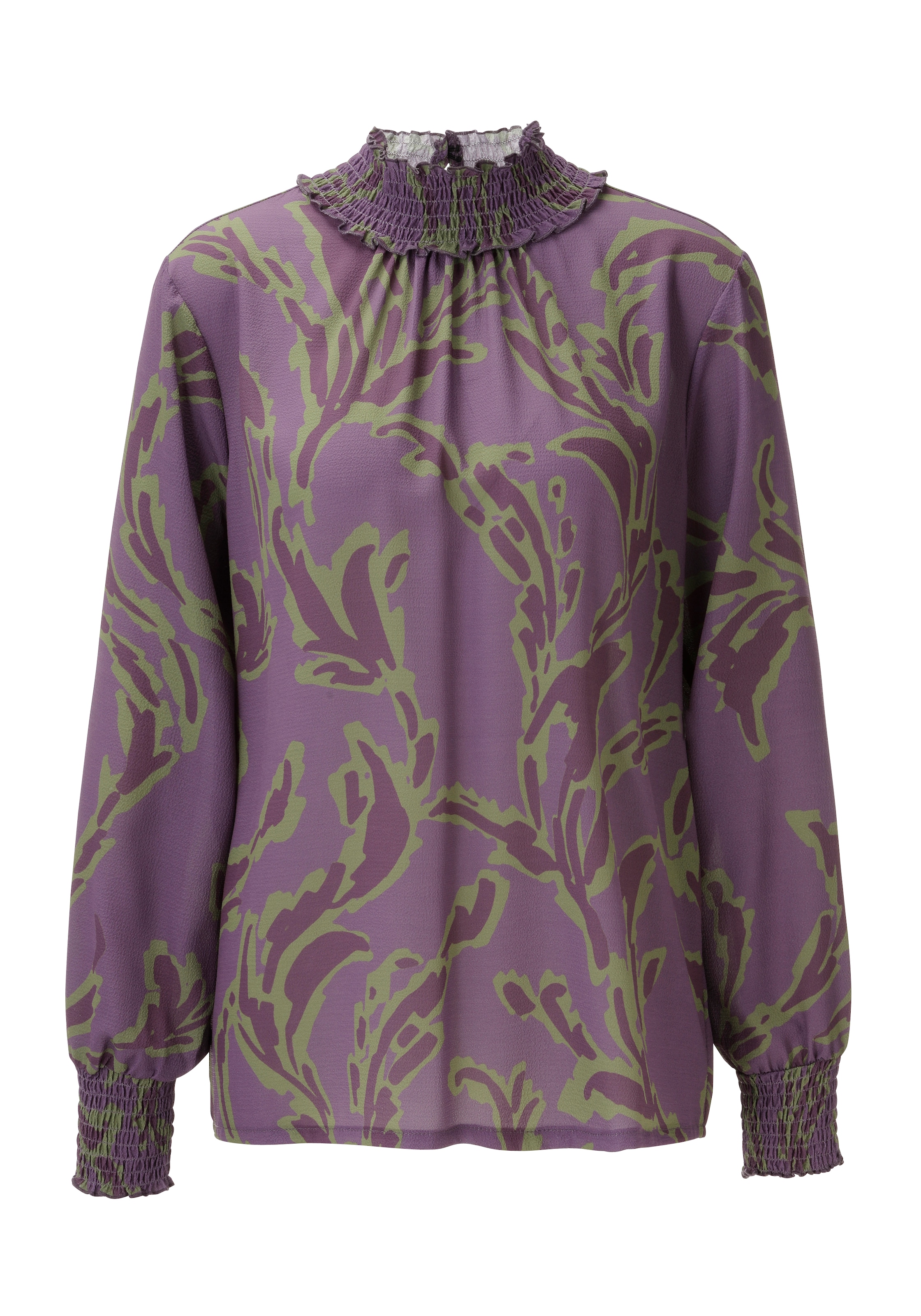 Aniston CASUAL Blouse à enfiler imprimé de grandes feuilles graphiques - NOUVELLE COLLECTION