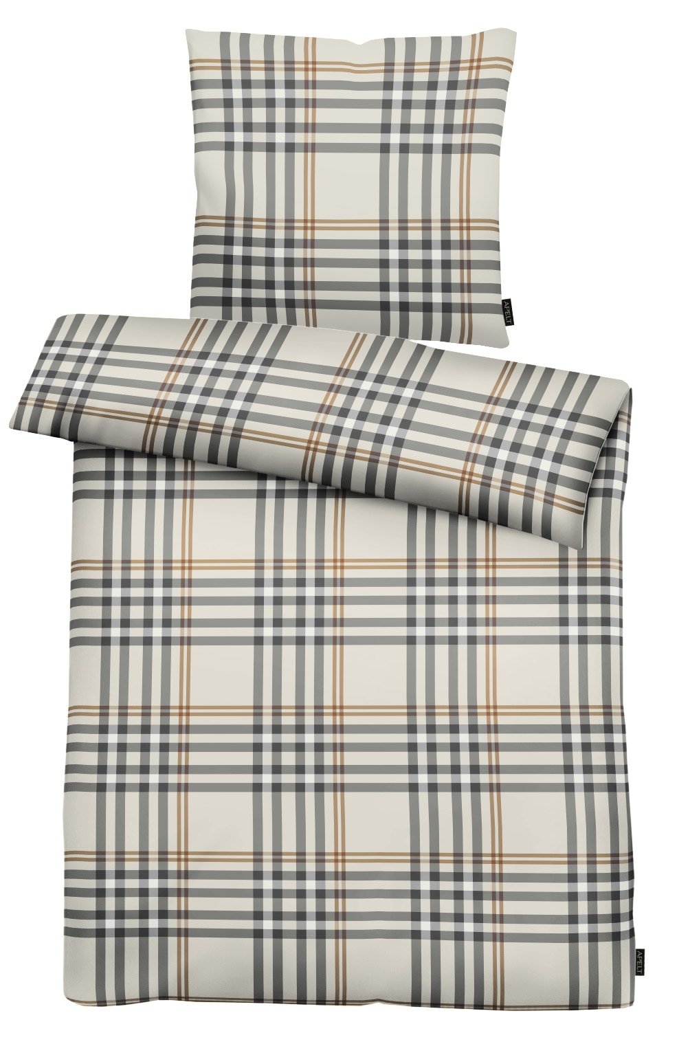 APELT Bettwäsche »Jeremy« 2 Bettwäsche-Set mit Reissverschluss, Baumwoll-Satin, Digitaldruck