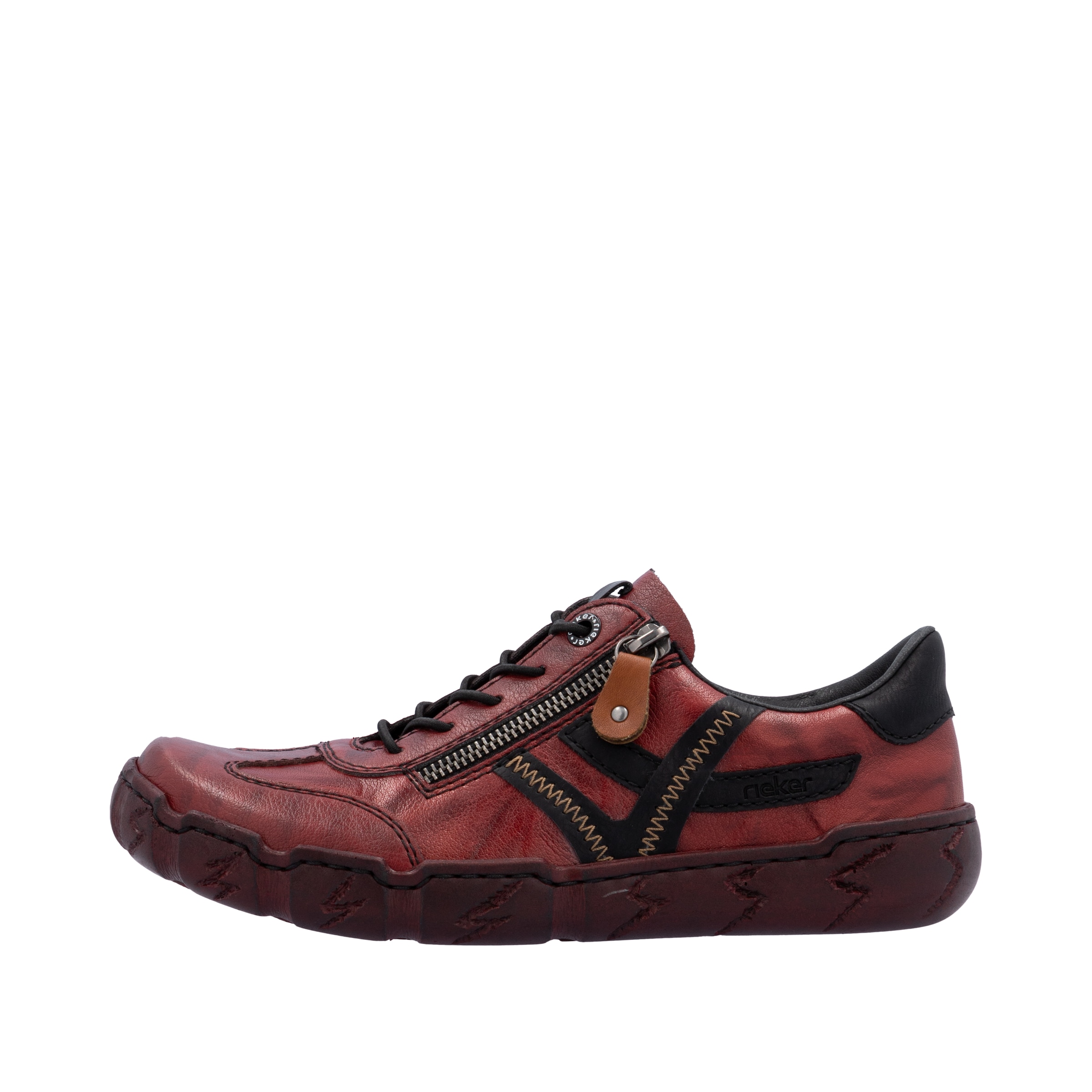 Rieker Sneakers  chaussure à lacets, chaussure basse, chaussure de loisirs avec surpiqûres décoratives