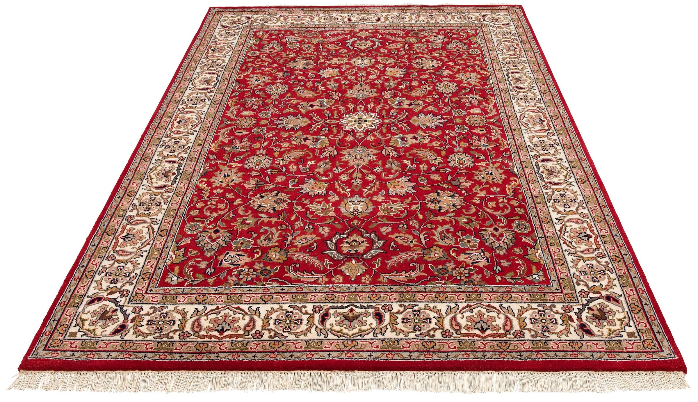 Image of Home affaire Orientteppich »Aras«, rechteckig, 12 mm Höhe, handgeknüpft, mit Fransen, ideal im Wohnzimmer & Schlafzimmer bei Ackermann Versand Schweiz