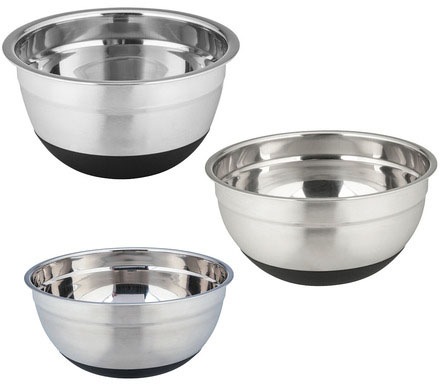 Image of WENKO Salatschüssel »Aru«, 3 tlg., aus Edelstahl, mit Anti-Rutsch Boden, 0,5/1,7/4L bei Ackermann Versand Schweiz