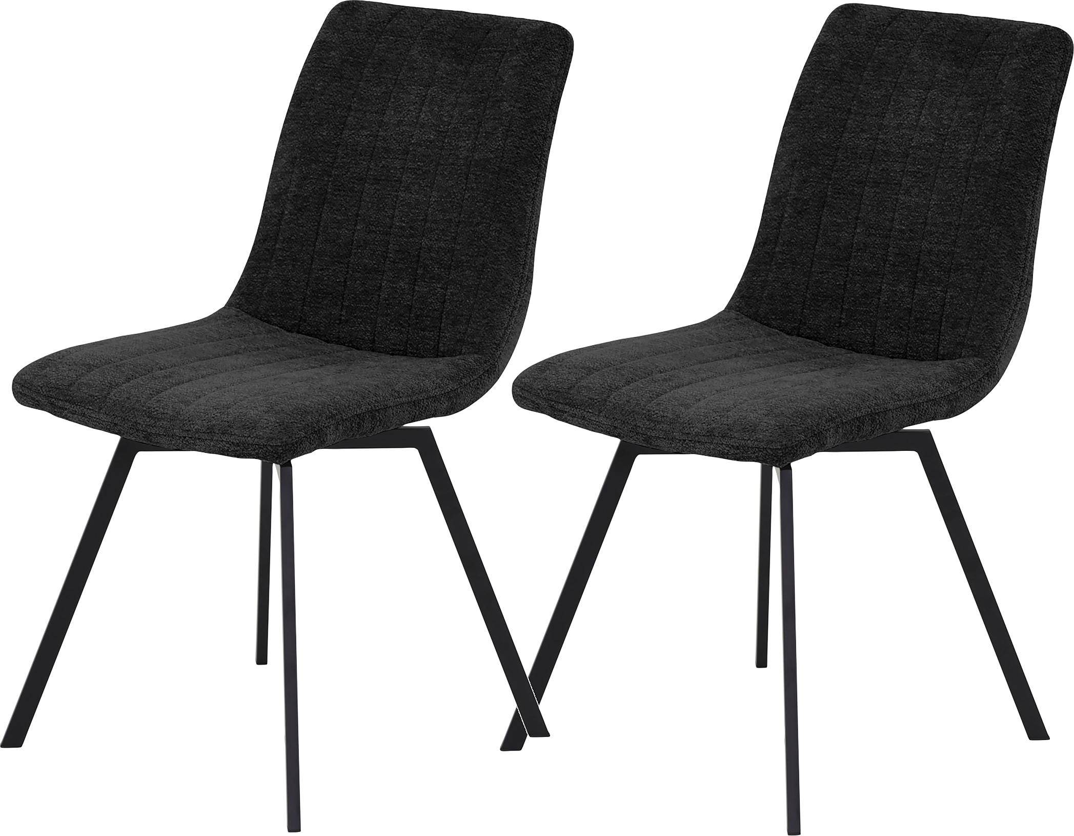 HELA 4-Fussstuhl »MARION«, (Set), 2 St., Boucle, 360° drehbar, Stoff in Boucleoptik, 2er und 4er Set