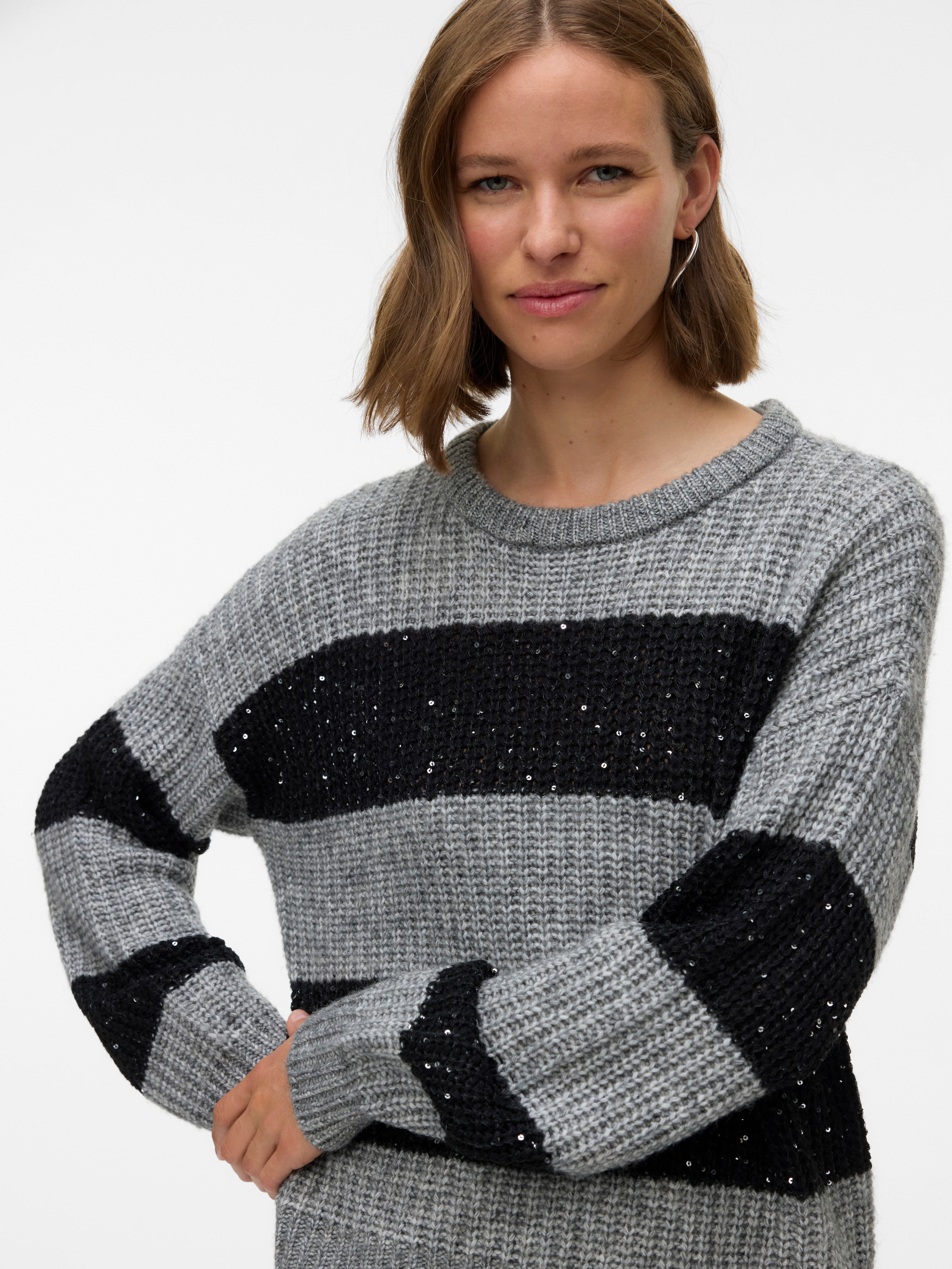 Image of Vero Moda Strickpullover "VMSPARKLE LS O-NECK PULLOVER"