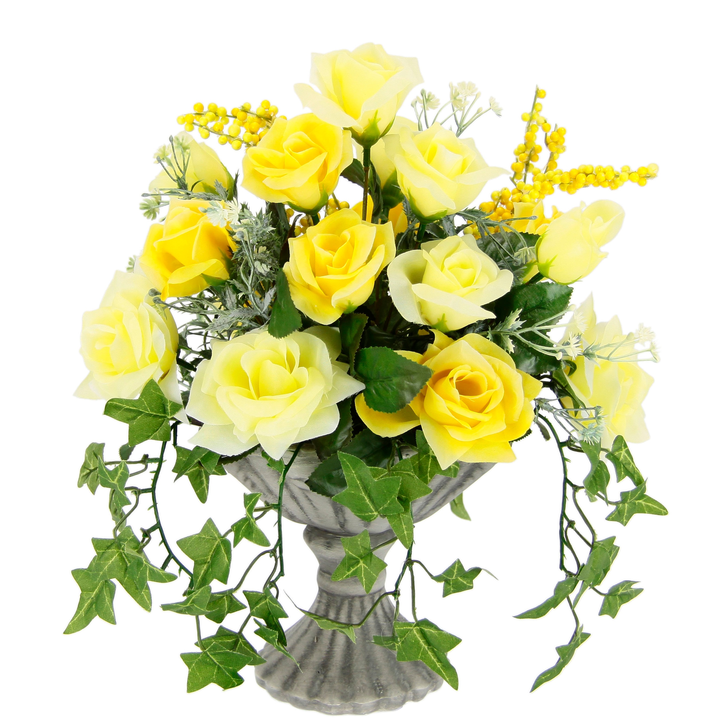 I.GE.A. Kunstblume »Rosen«, Im Pokal Keramik Blumen bequem kaufen Grabschmuck aus Rose Künstliche