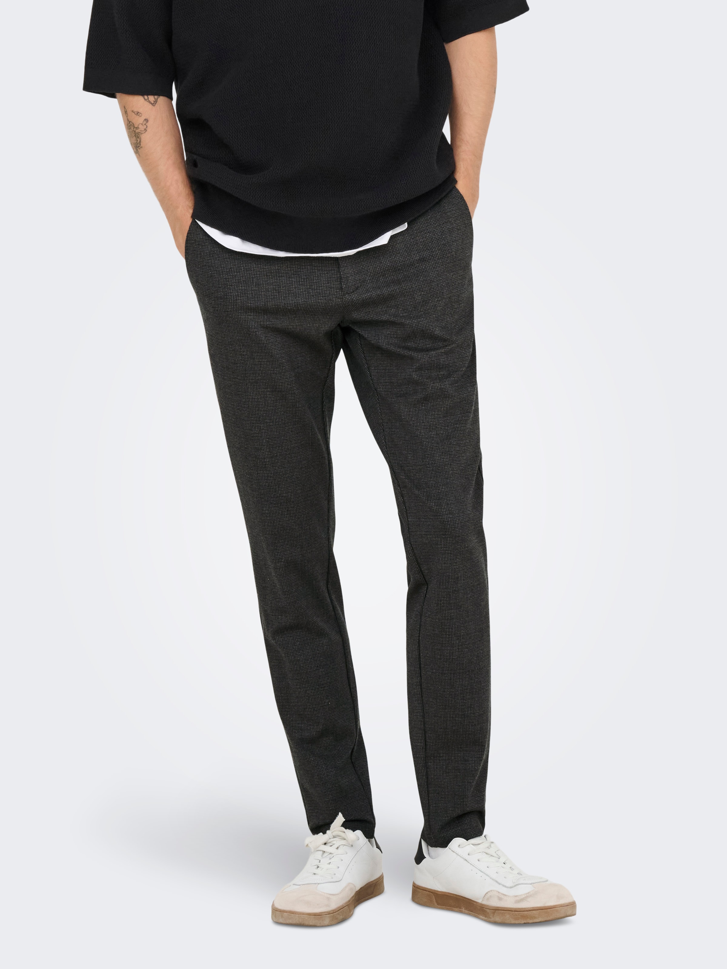 Image of ONLY & SONS Chinos "ONSMARK SLIM CHECK 020960 PANT"