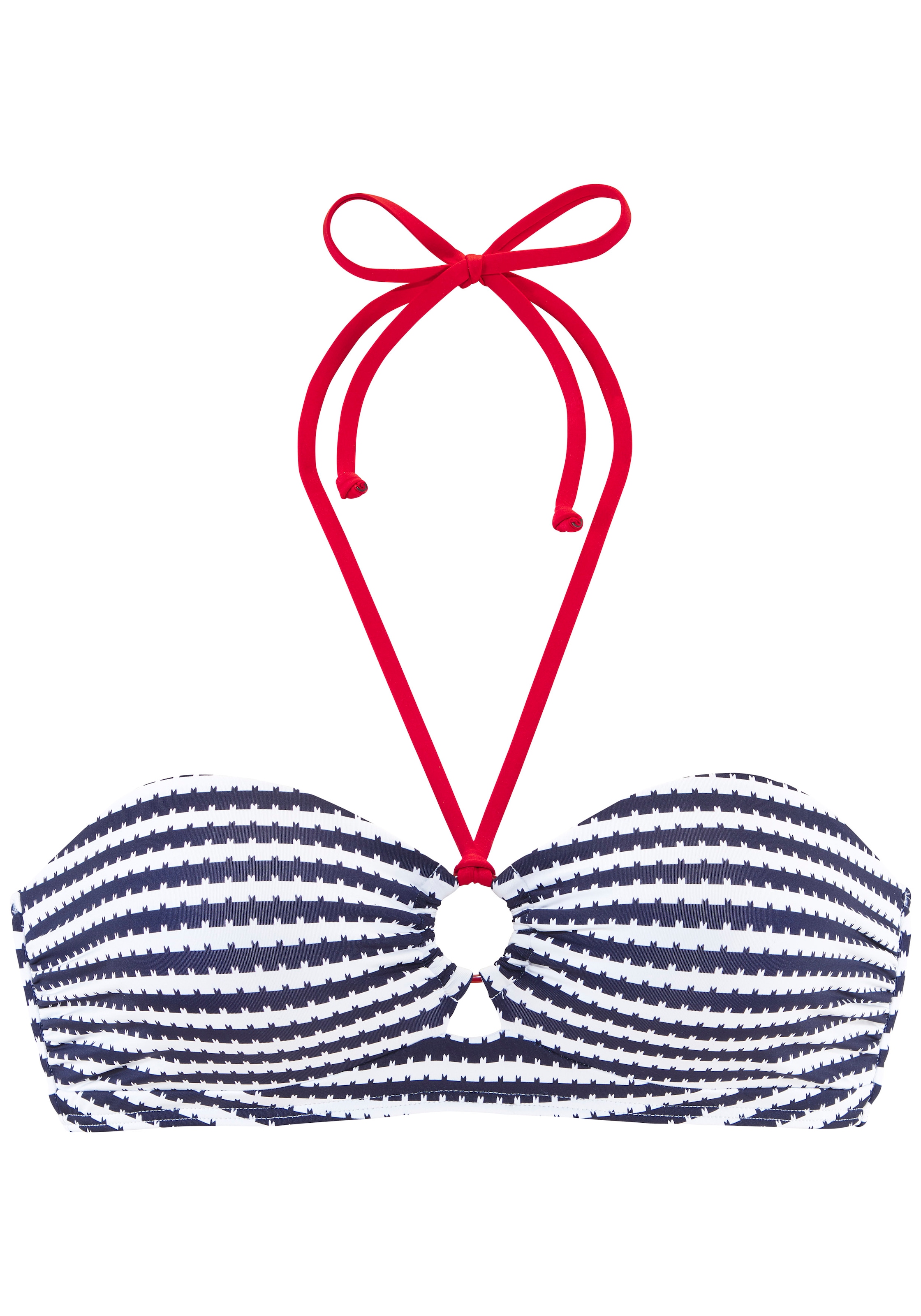 s.Oliver Top bikini bandeau »Elain« mit kontrastfarbigem Zierring