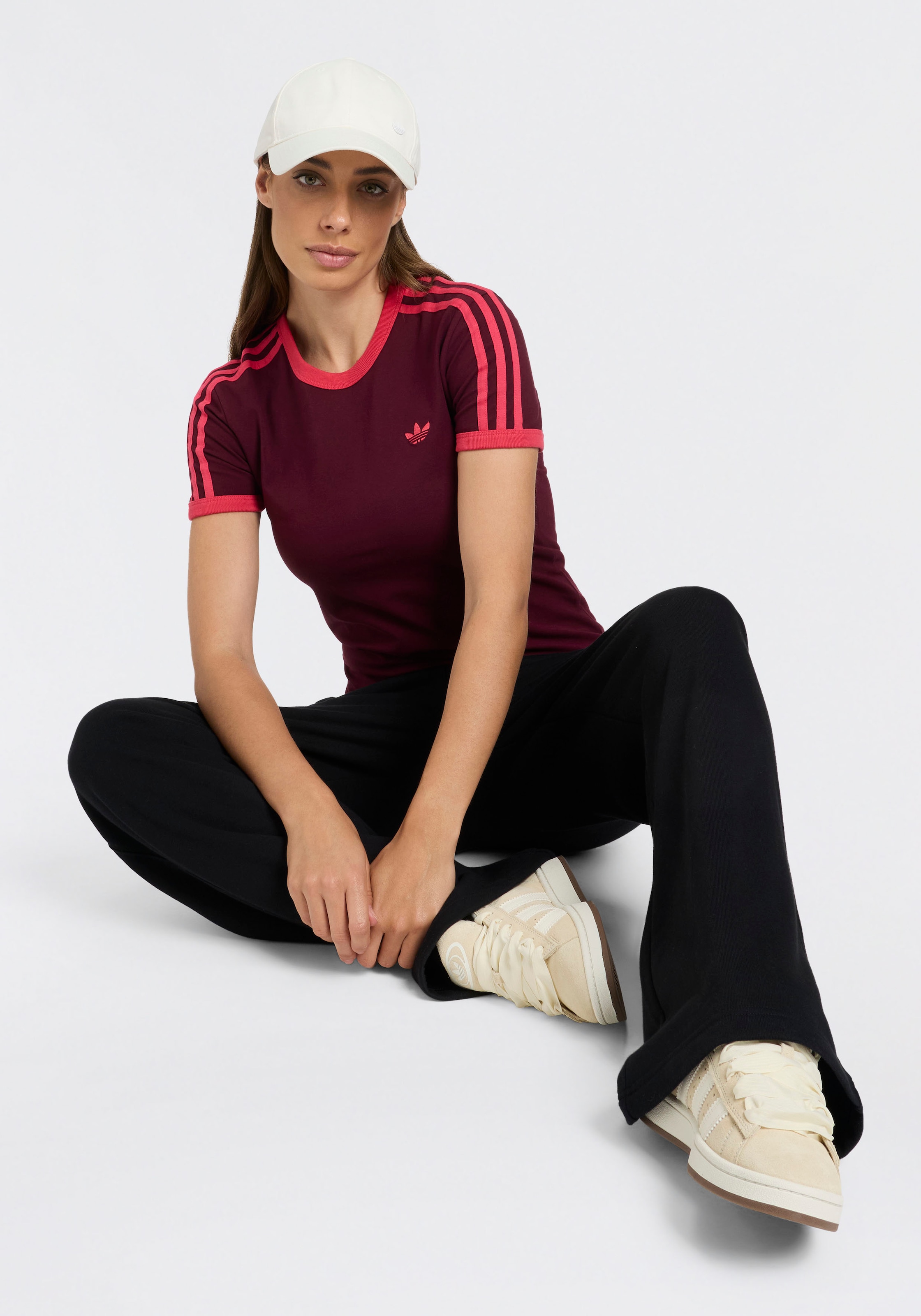 adidas Originals T-Shirt »3S TEE SLIM« sanft anliegende Passform, ohne Verschluss, für sportlichen Look