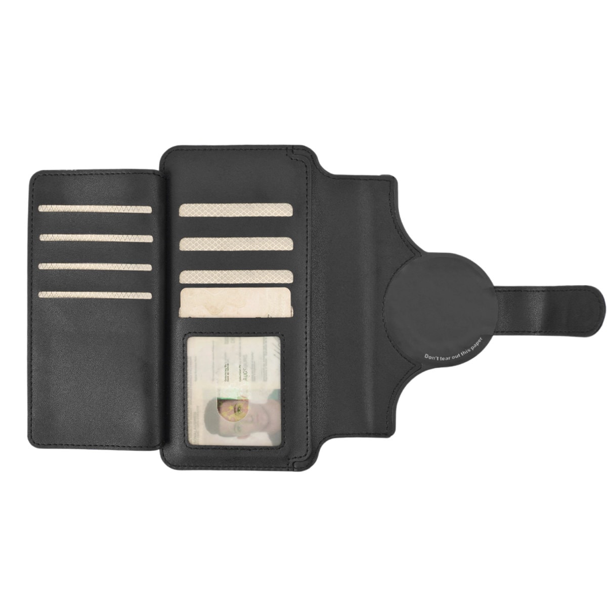 4smarts Flip Case »Universal Magnet Wallet CoinCaddy XL« MagSafe UltiMag Portemonnaie, RFID Schutz, iPhone 12, 13, 14, 15 Serie