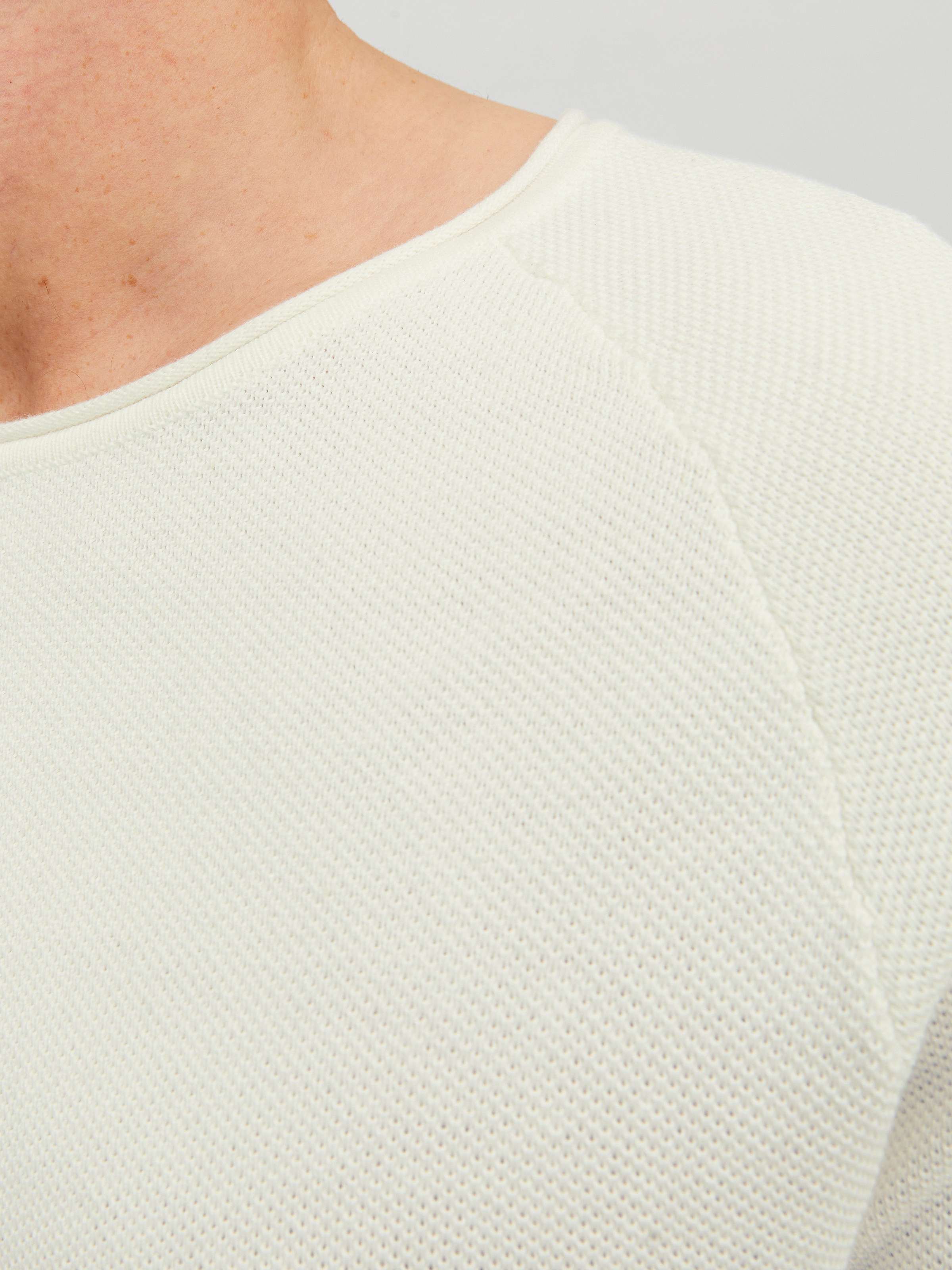 Jack & Jones Pull à col rond »JJEHILL Pullover mit angenehmem Tragegefühl« Modisch, schmal, Baumwolle, Rundhals
