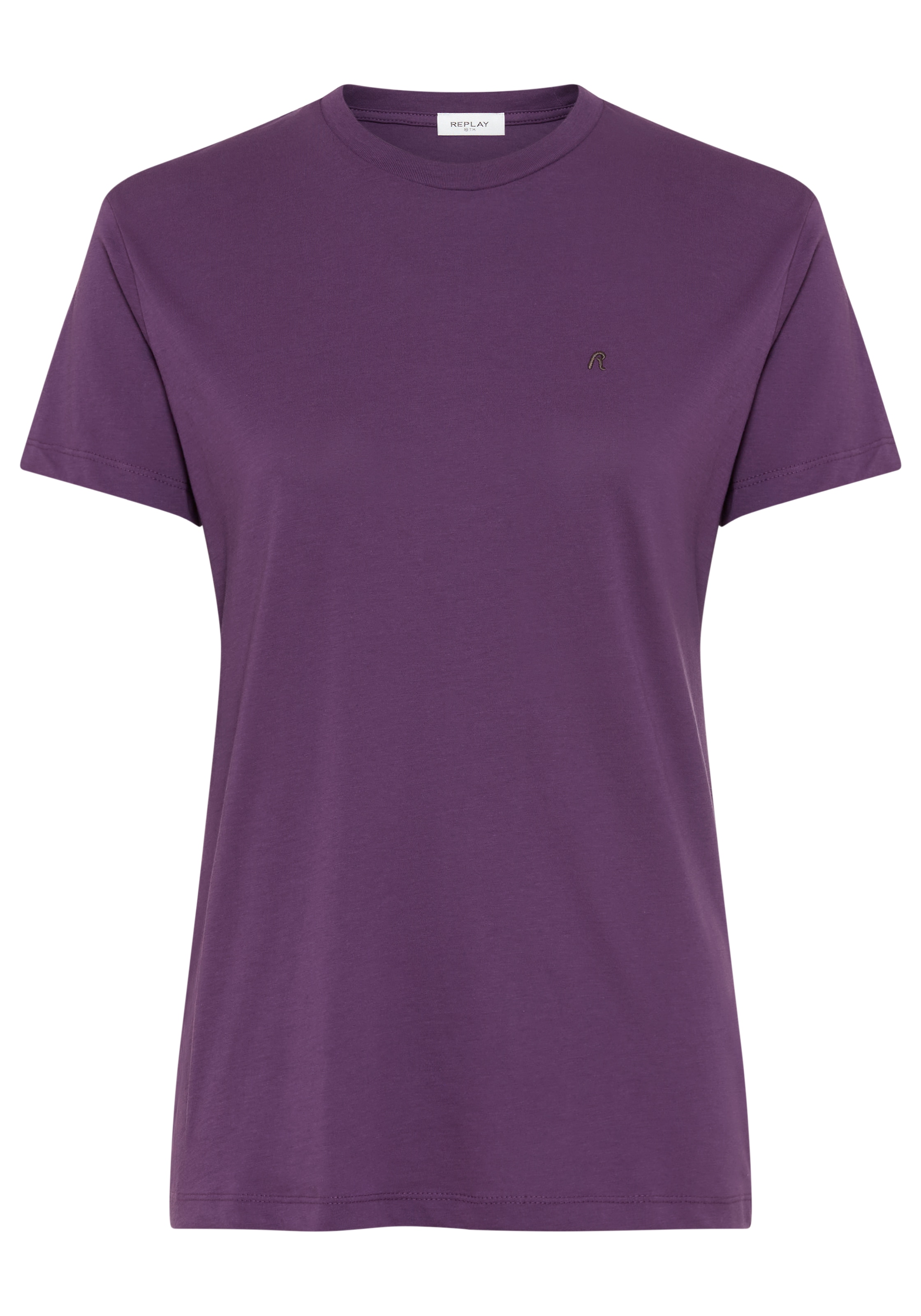 Replay T-shirt avec col rond, pur coton