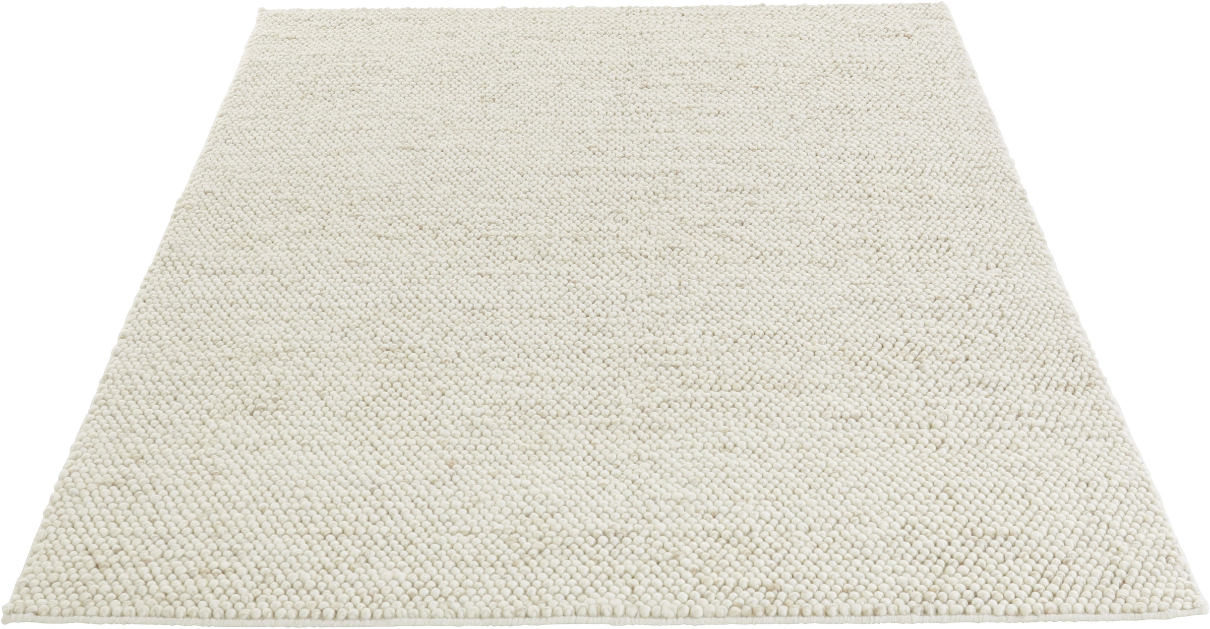 LeGer Home by Lena Gercke Wollteppich »Ainhoa, handgewebt, Wolle«, rechteckig, 12 mm Höhe, einfarbig, Wolle, Handweb Teppich, Wohnzimmer, Schlafzimmer, Esszimmer
