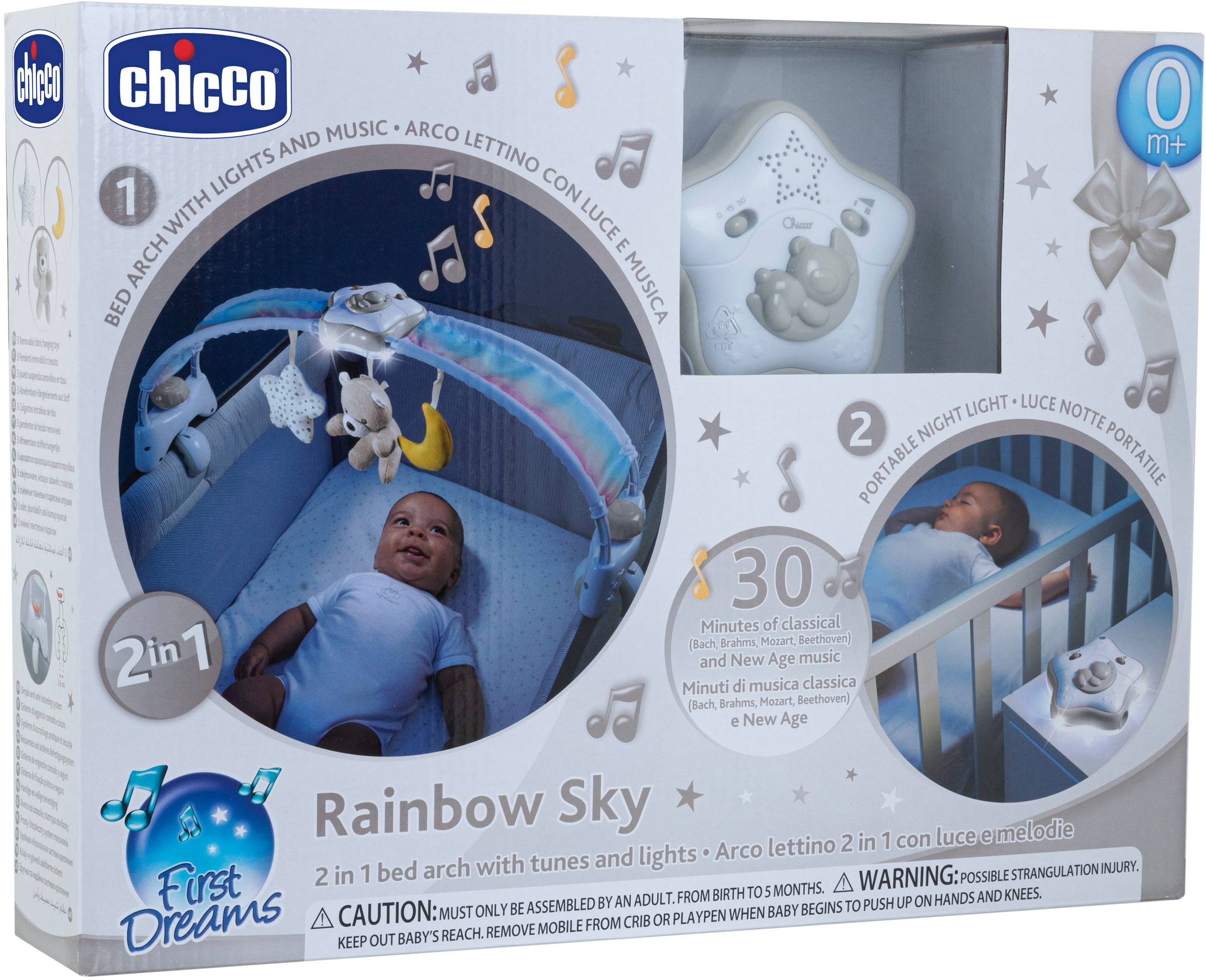 Chicco Spielbogen »Regenbogen-Spielbogen für Kinderbett 2 In 1«, mit Licht und Melodien, Neutral