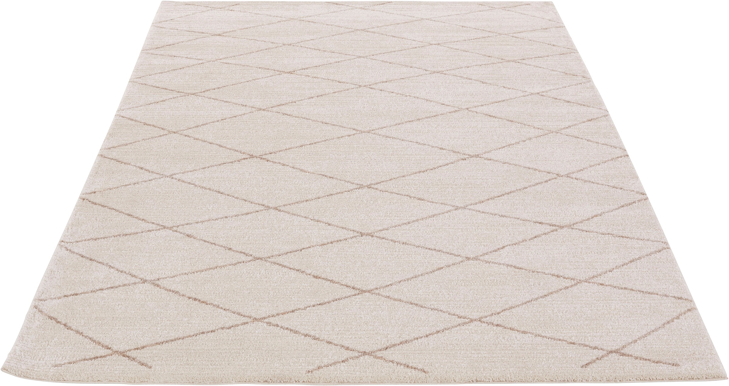 Image of LeGer Home by Lena Gercke Teppich »Aliza«, rechteckig, 14 mm Höhe, Kurzflor-Teppich, weiche Haptik, Berber-Optik, Rauten-Design, Boho Look, ideale Teppiche für Wohnzimmer, Schlafzimmer, Esszimmer, Arbeitszimmer, Flur bei Ackermann Versand Schweiz