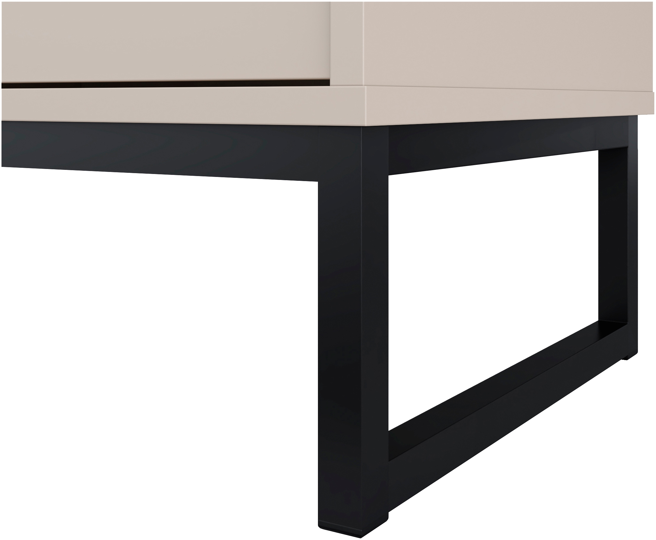 Home affaire Vitrine »Loft, Höhe 181 cm, moderne Standvitrine mit Glastür, Metallkufen« Hochschrank mit viel Stauraum, Glastür und verstellbaren Einlegeböden