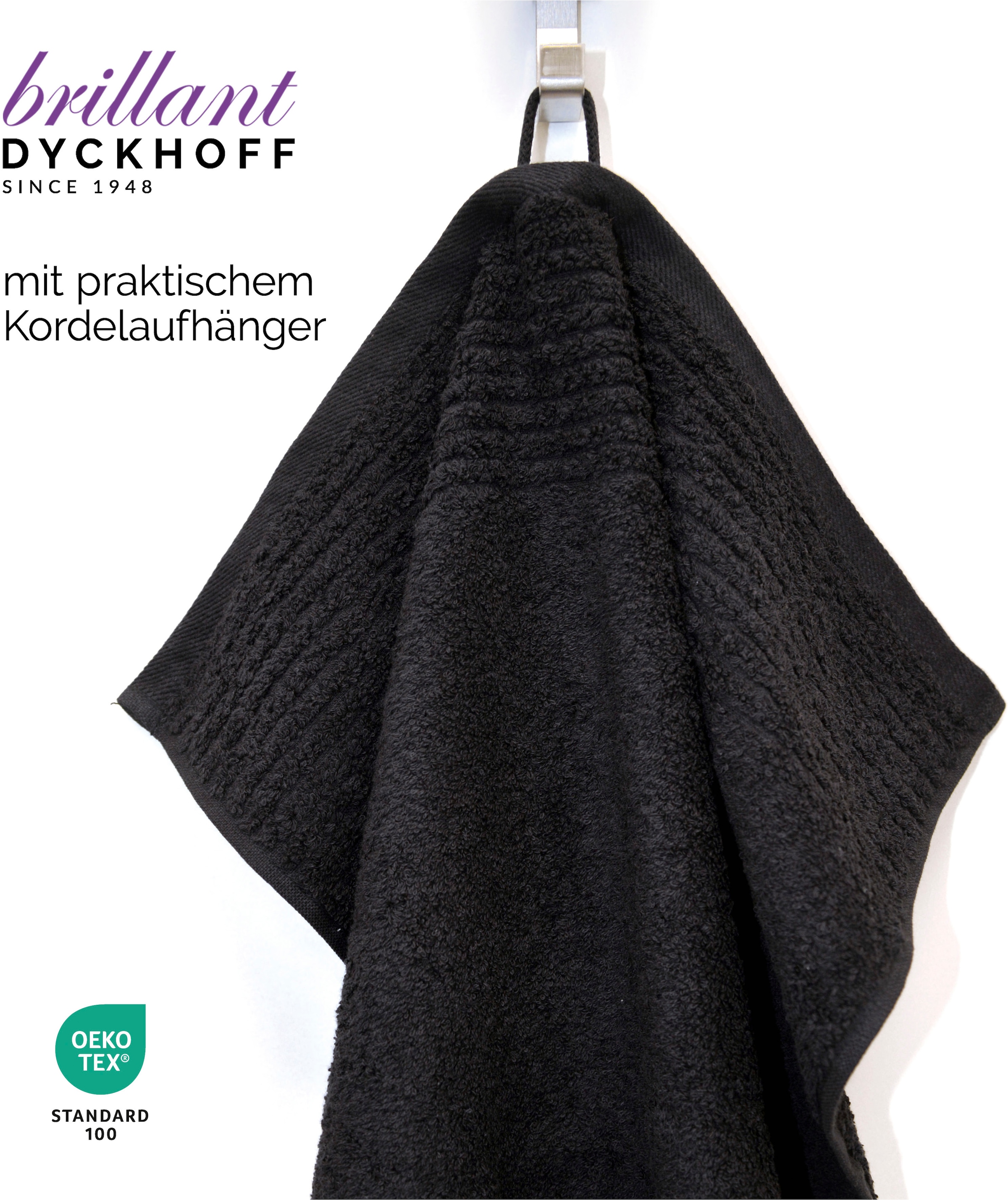 Dyckhoff Duschtuch »Duschtuch BRILLANT, Baumwolle, 70x140 cm, 550 g/m²« Baumwolle