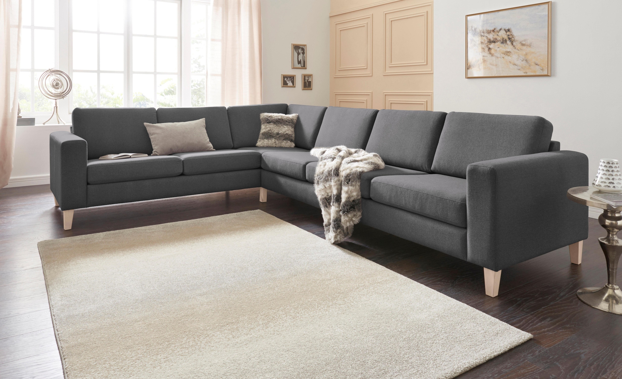 ♕ ATLANTIC home collection »Terra«, Ecksofa Wellenunterfederung, versandkostenfrei auf oder Schenkel langer rechts links montierbar mit