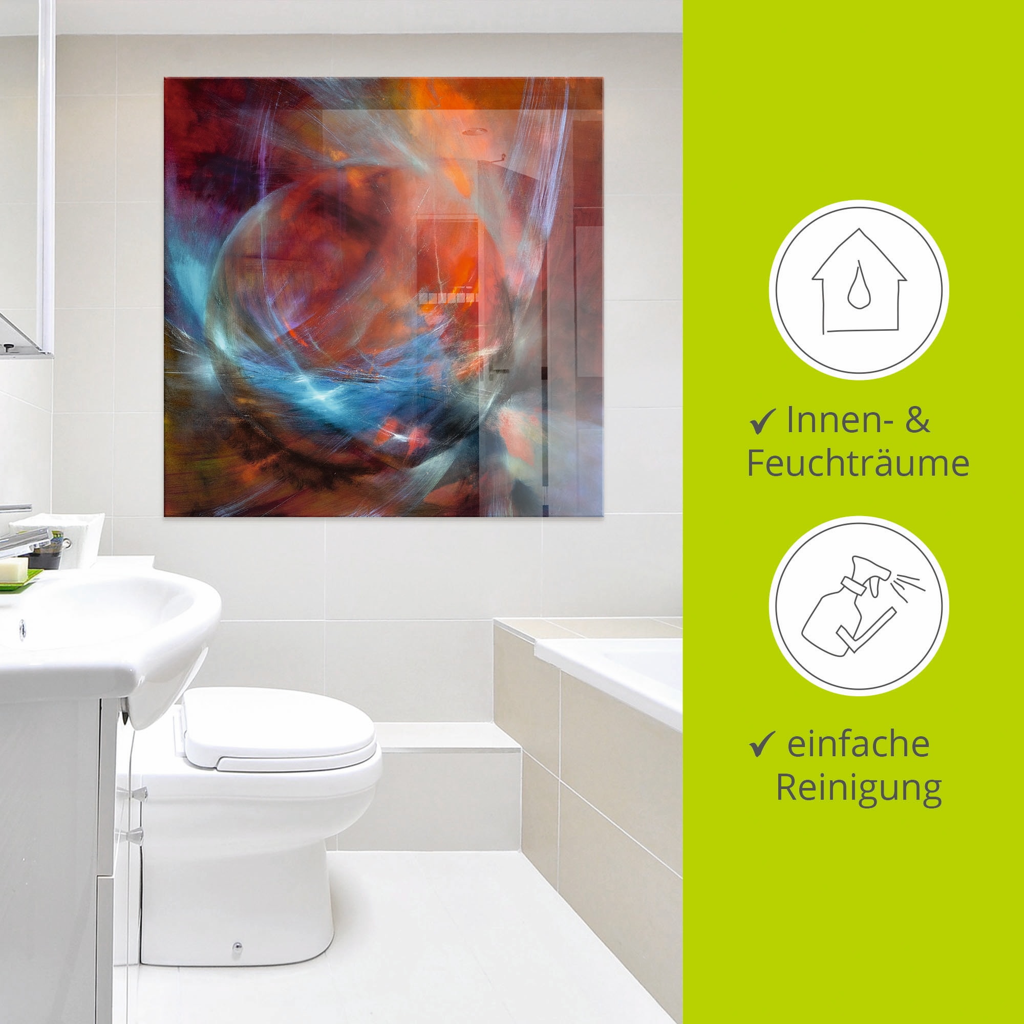 Artland Tableau en verre »Murmel« 1 cuis tlg. in verschiedenen Grössen