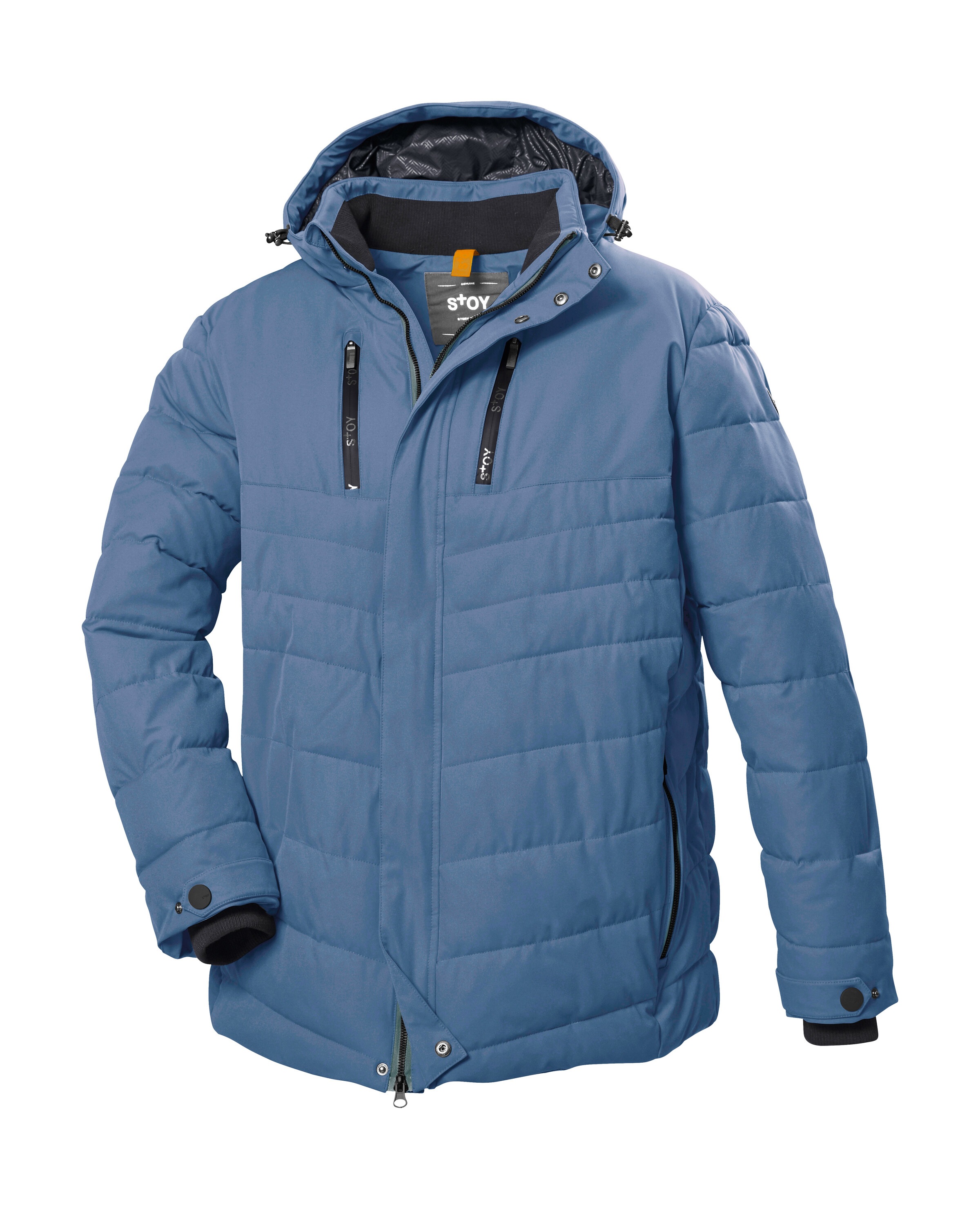 STOY Steppjacke »STW 6 MN QLTD JCKT« Atmungsaktive, wasserabweisende Steppjacke mit abnehmbarer Kapuze