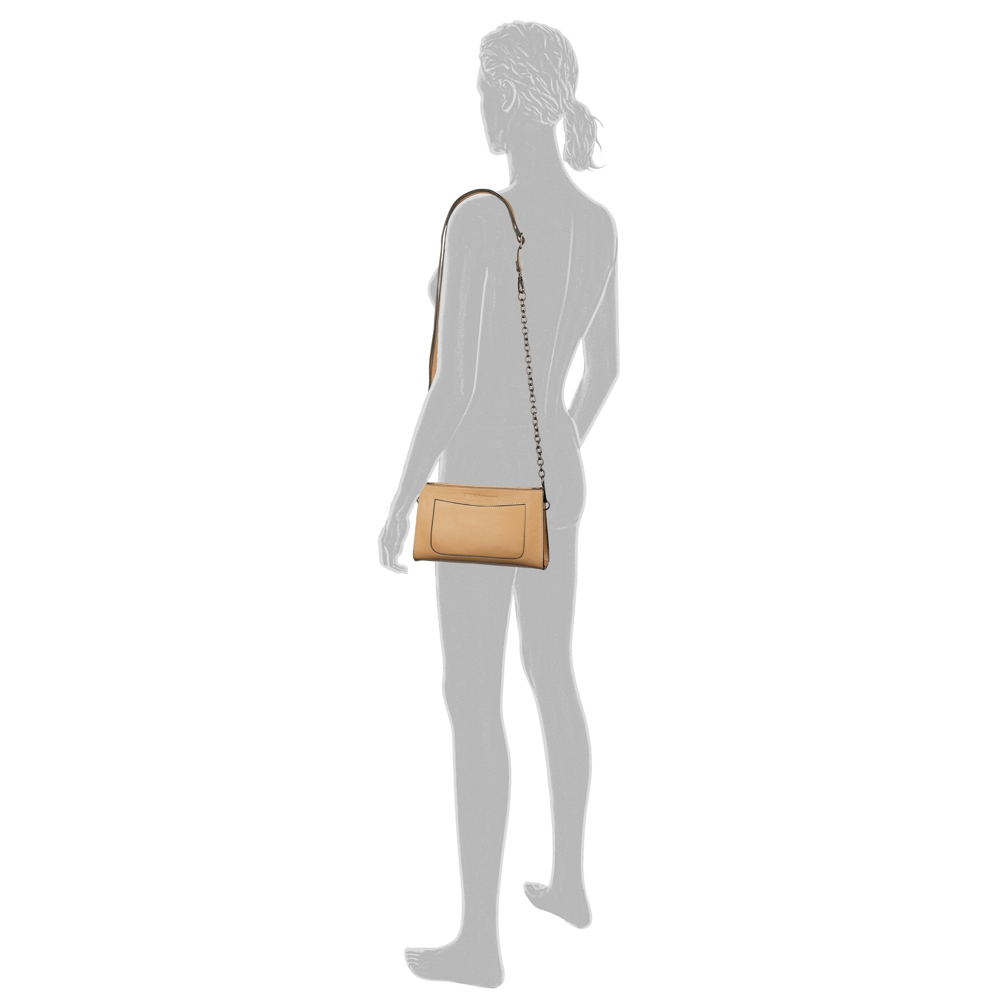 TOM TAILOR Denim Umhängetasche "Lennon" Damen Schultertasche, Handtasche mit abnehmbarer Metallkette