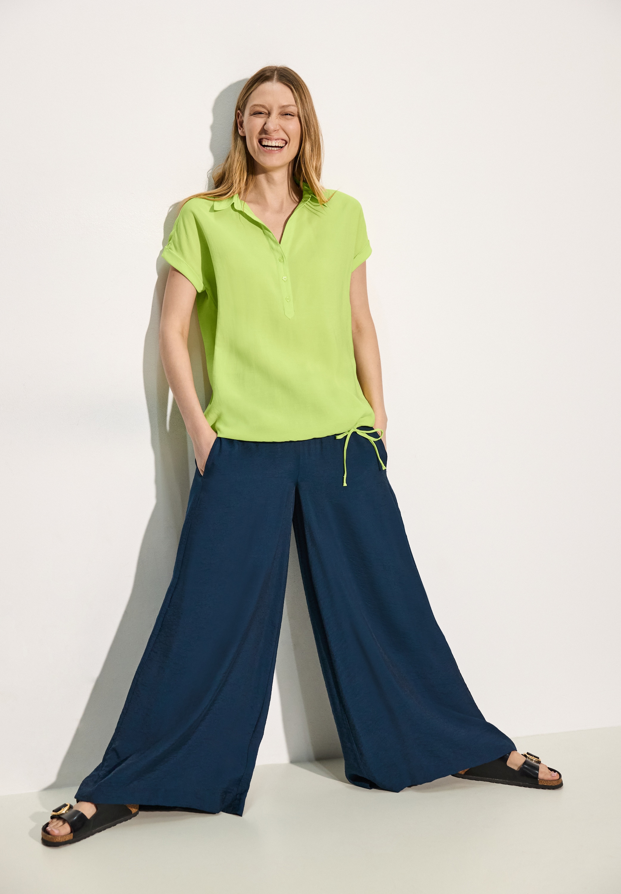 Cecil Kurzarmbluse mit Knopfleiste