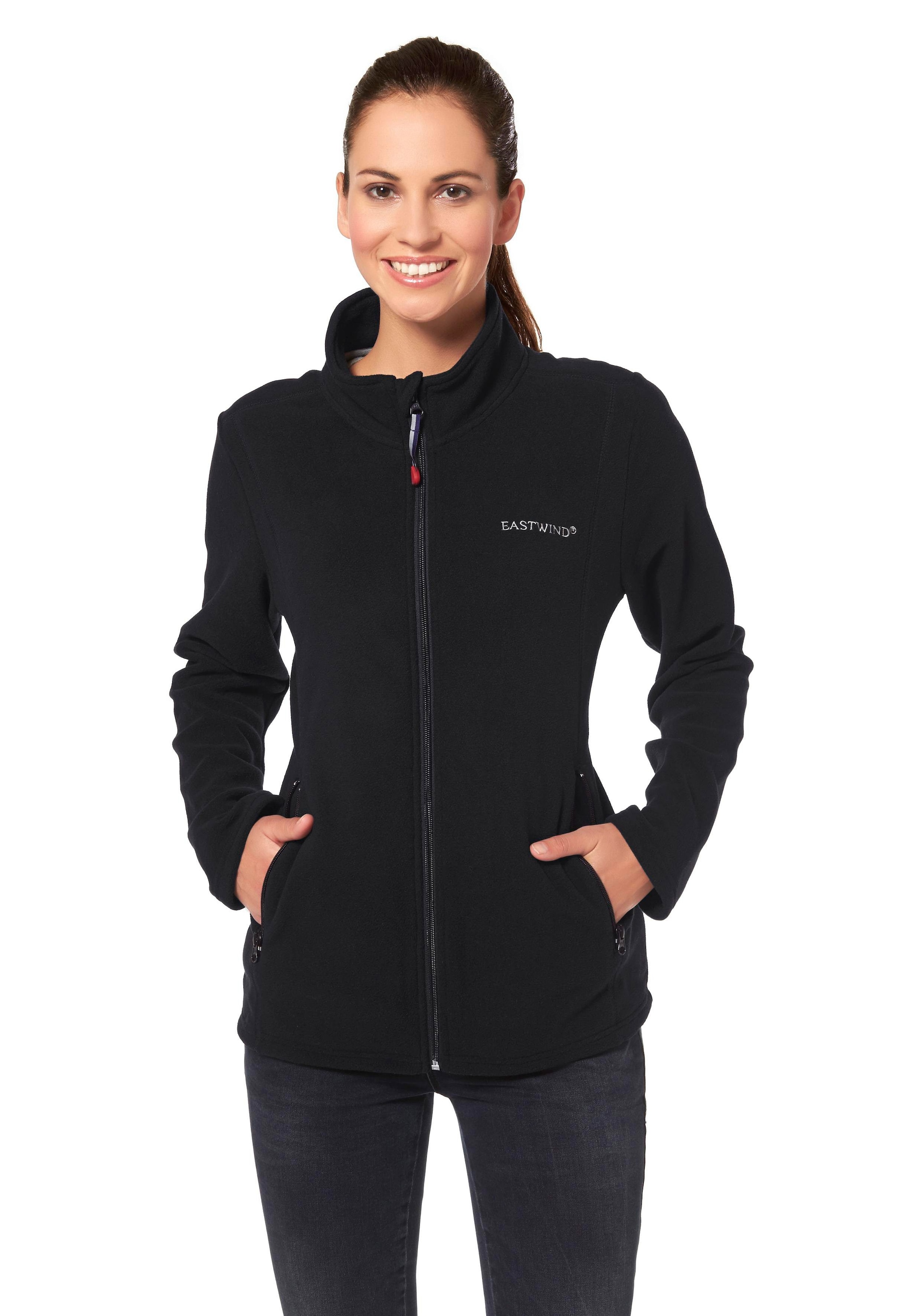 Eastwind Fleecejacke, ohne Kapuze, für kalte Tage, aus 100% Polyester, sportlicher Stil