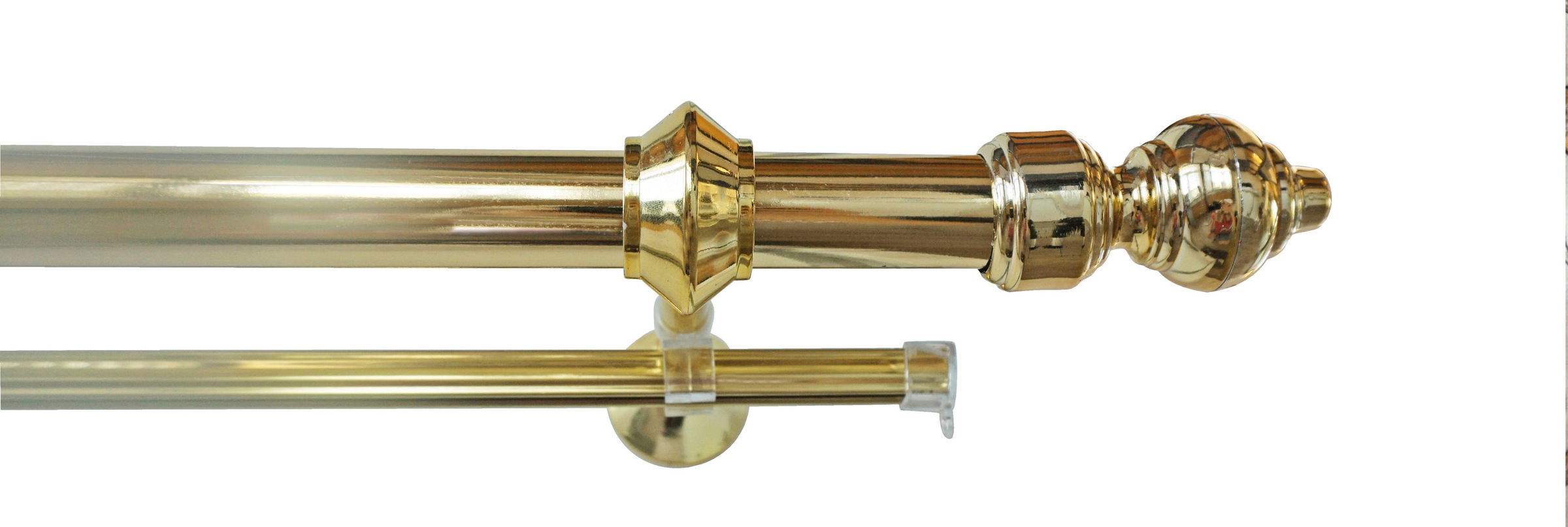 Image of GARESA Gardinenstange »STANDARD«, 2 läufig-läufig, Wunschmasslänge, Vorhanggarnitur, Kunststoff, einfache Montage, m. Stangenverbinder verlängerbar, Wandmontage, mit Ringe/2 Lauf Gleiter bei Ackermann Versand Schweiz