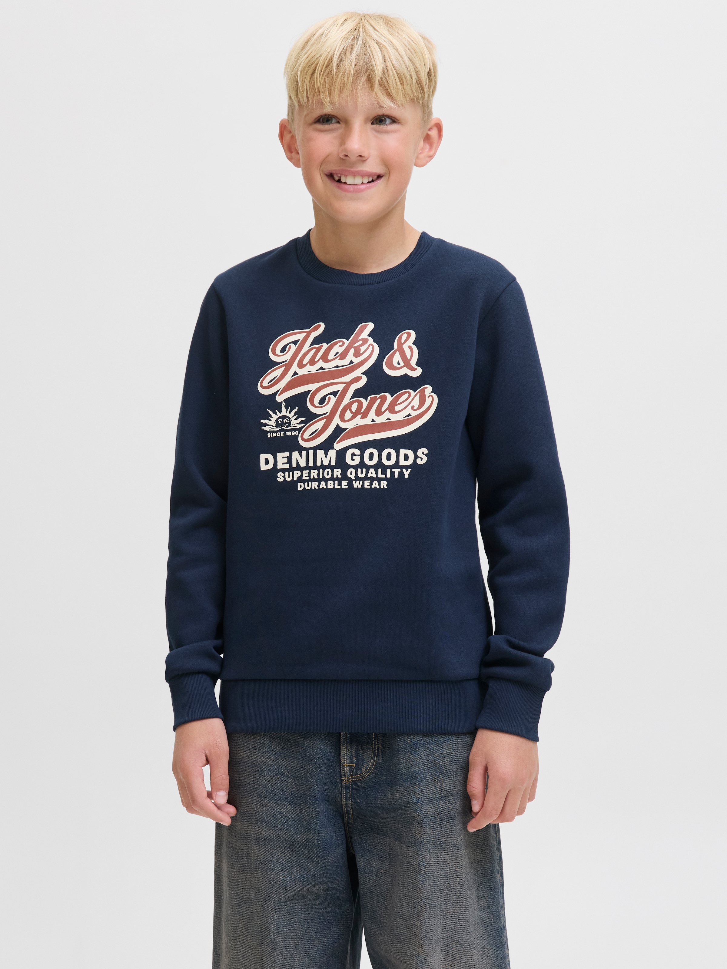 Image of Jack & Jones Junior Sweatshirt "JJELOGO SWEAT CREW 2 COL AW25 NOOS JNR"
