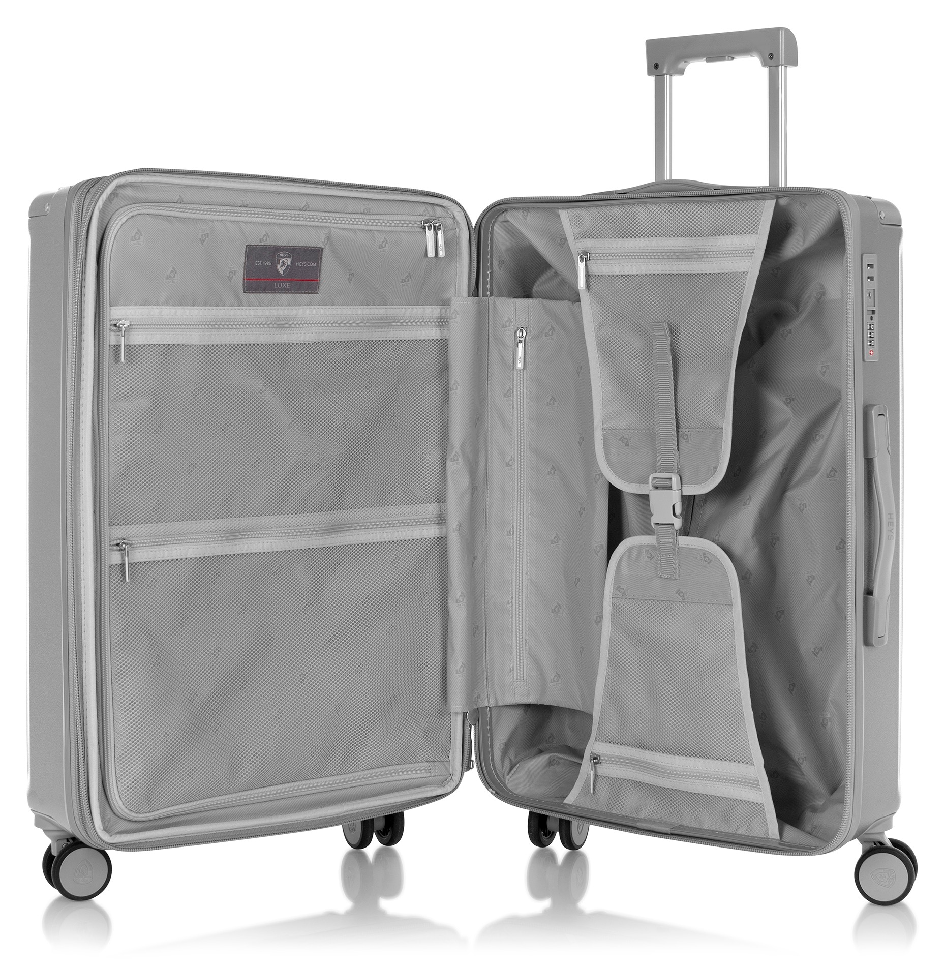 Heys Hartschalen-Trolley »Luxe, in verschiedenen Farben und Grössen«, 4 Rollen, Heys x Joachim Llambi Hartschalen-Koffer Volumenerweiterung